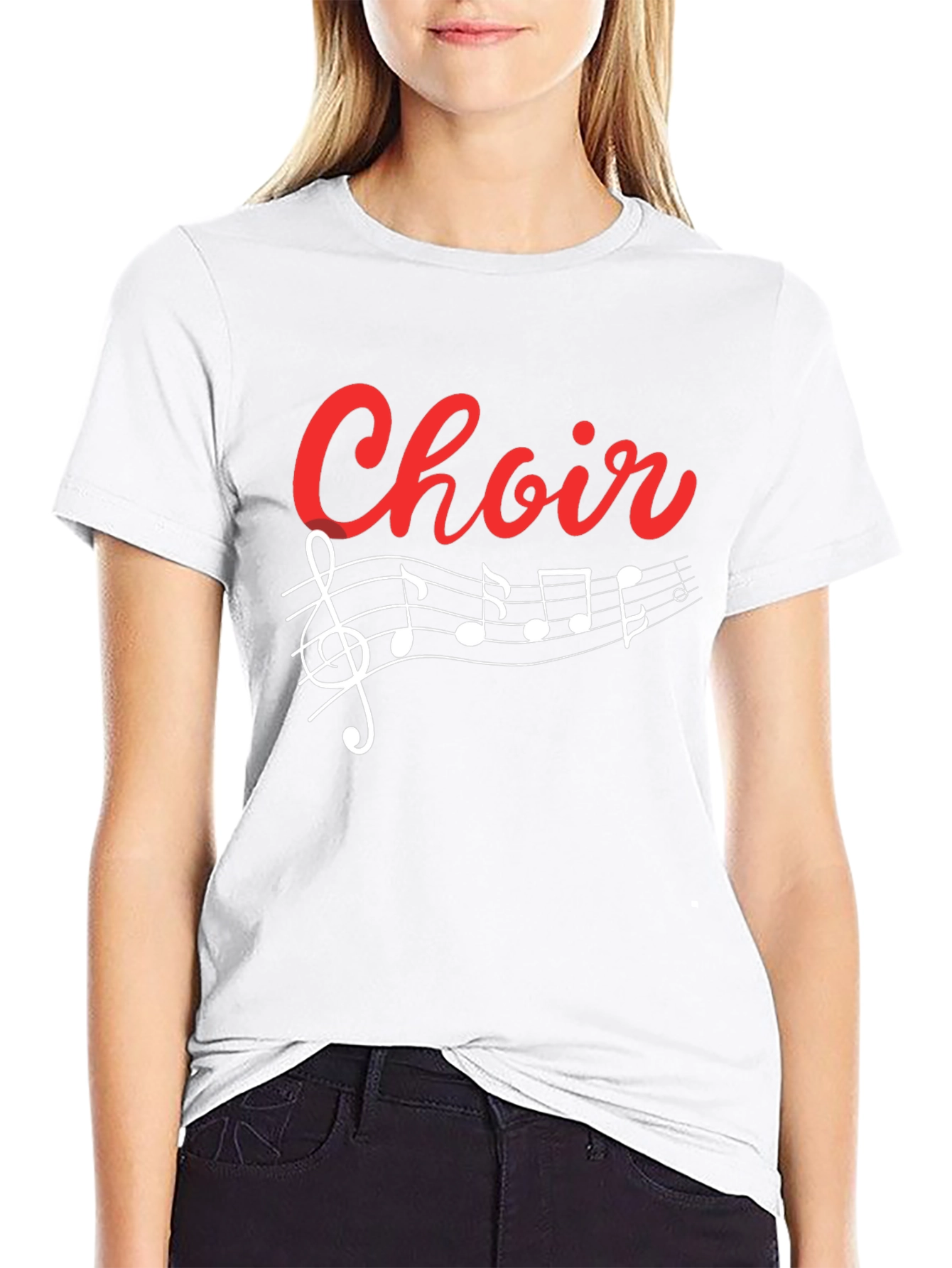 Choir T-Shirt - Music Notes Treble Clef Graphic Tee