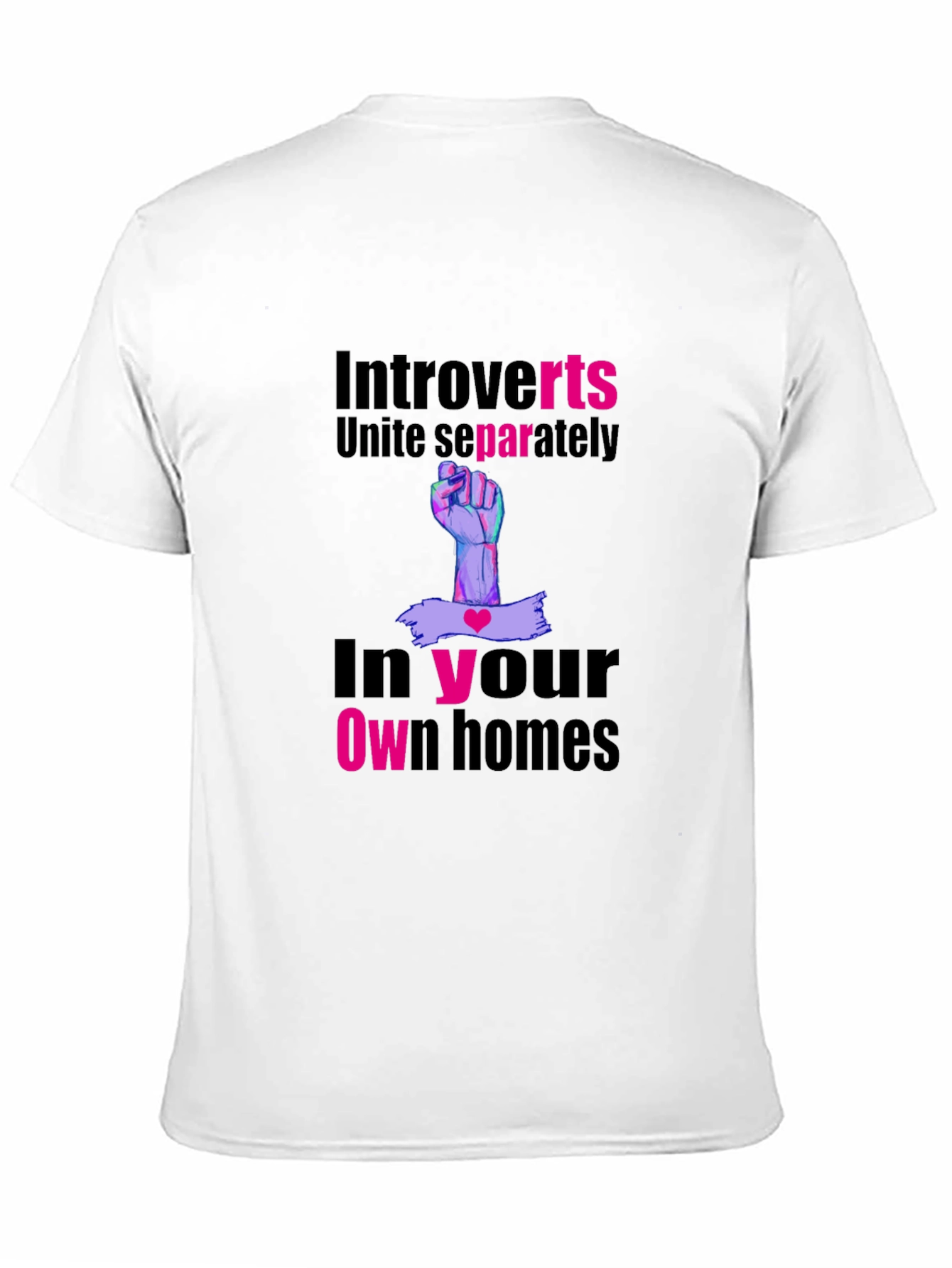 Introvert Unite Separately Black T-Shirt