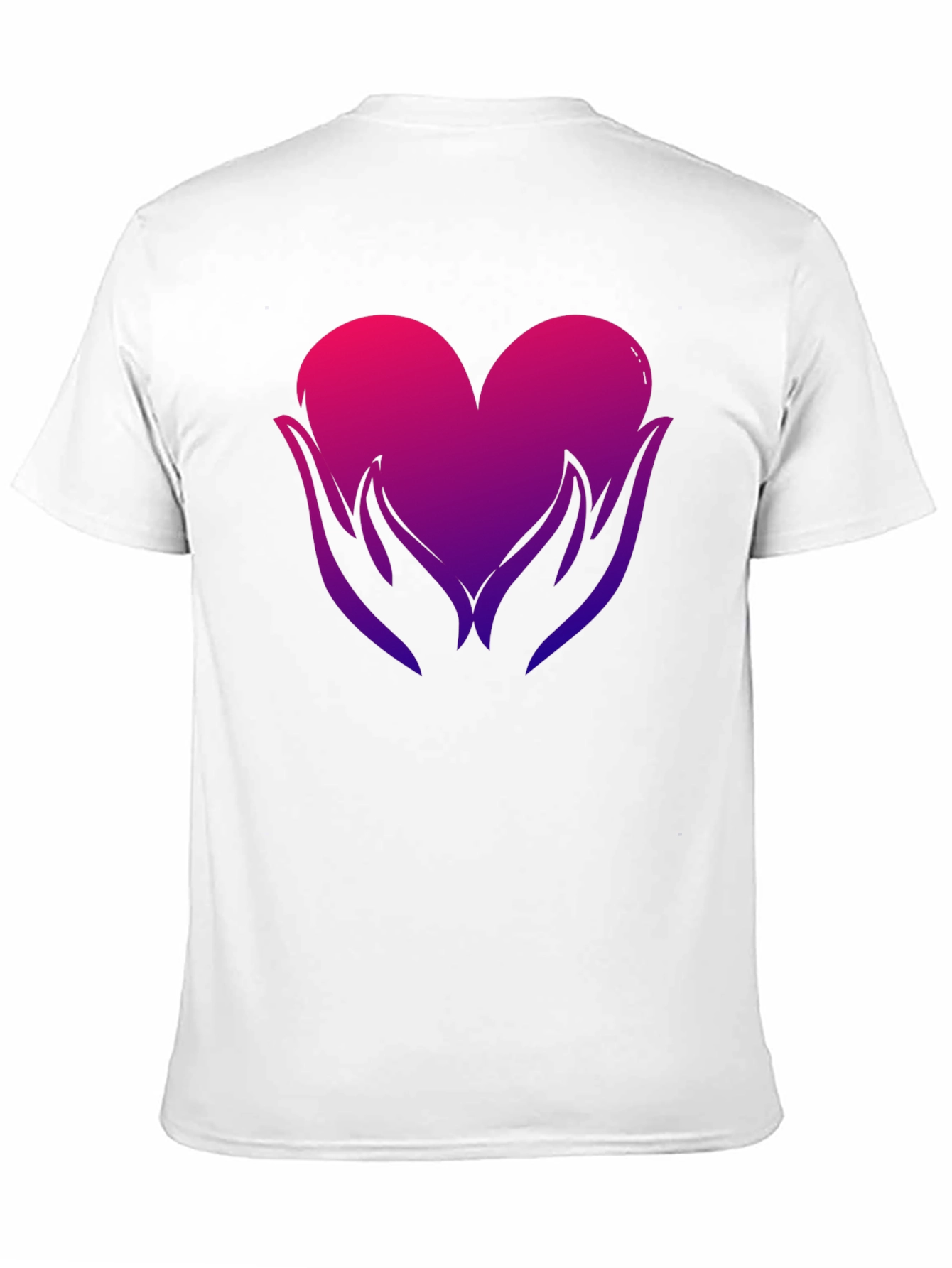 Heart Hands Graphic Tee - Soft Black Cotton Blend