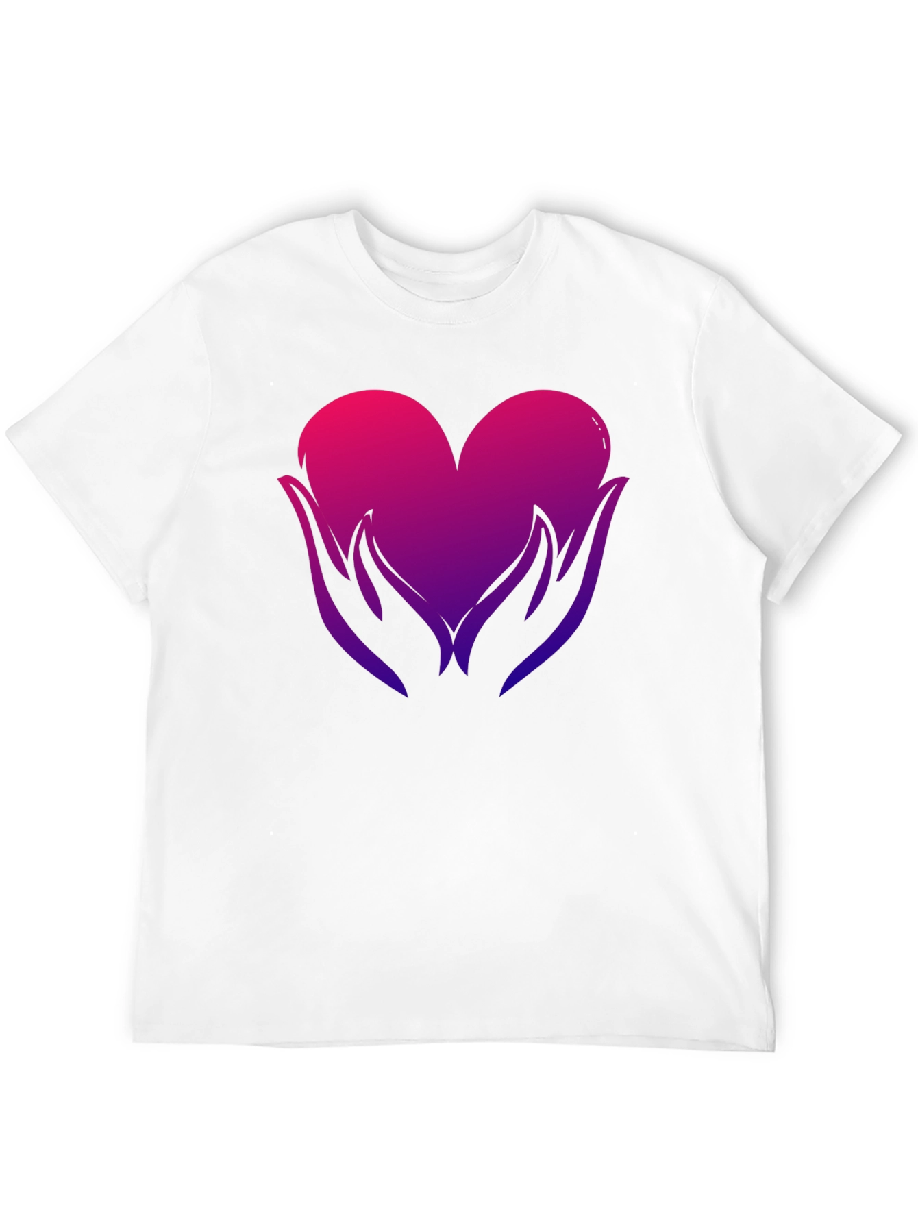 Heart Hands Graphic Tee - Soft Black Cotton Blend