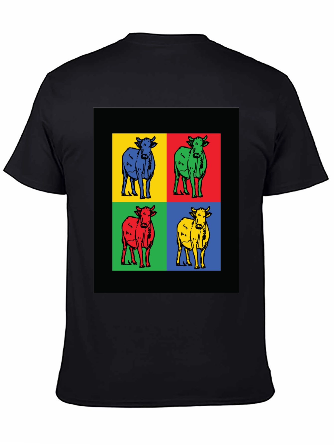 Pop Art Cow Graphic Tee - Modern Style
