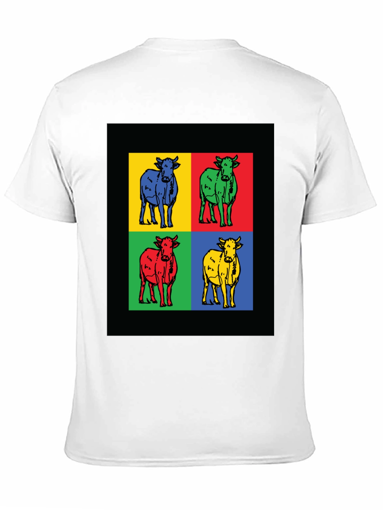 Pop Art Cow Graphic Tee - Modern Style
