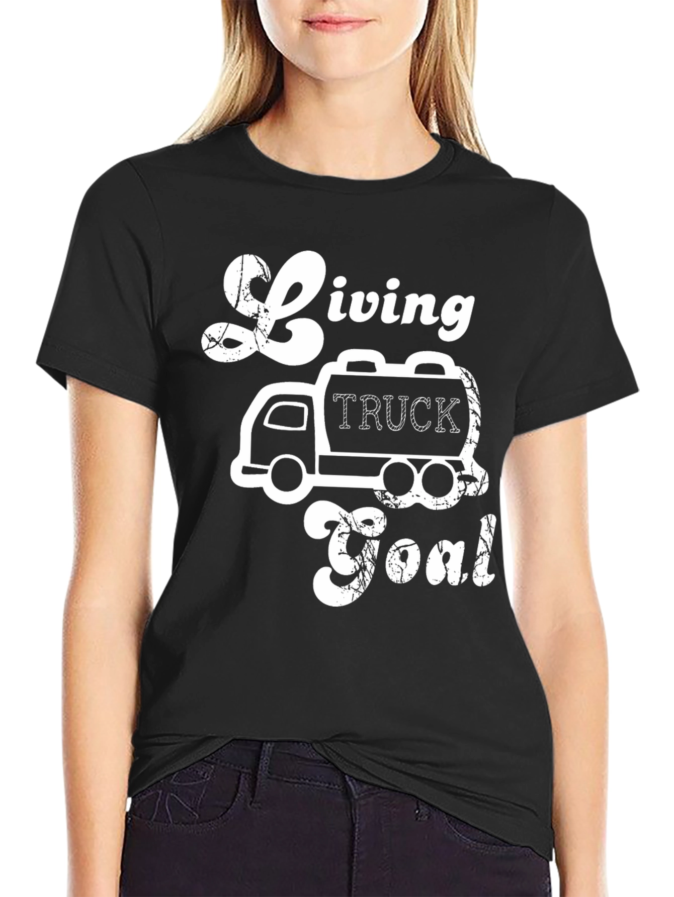 Living Truck Goal Black Graphic Tee