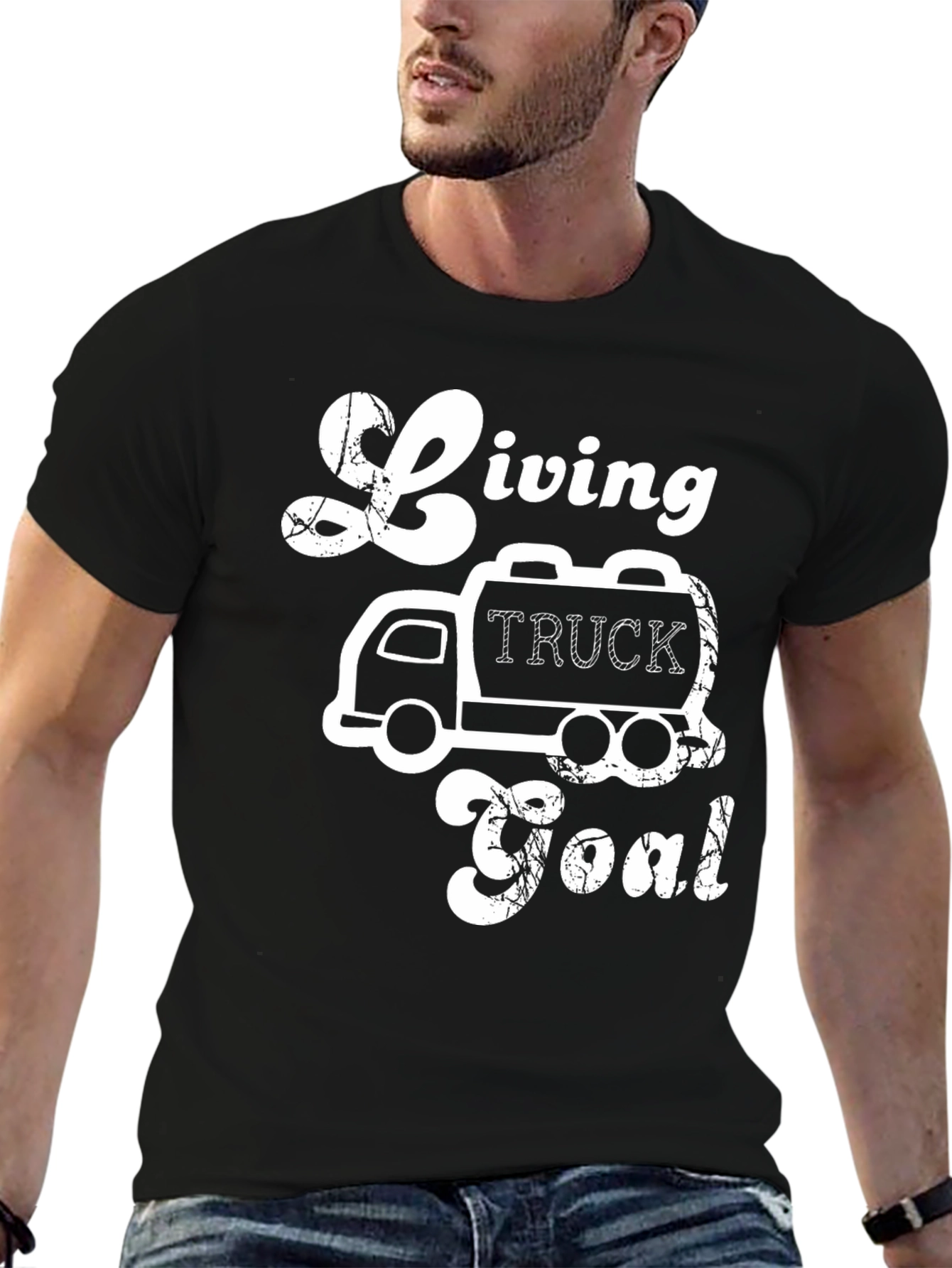 Living Truck Goal Black Graphic Tee