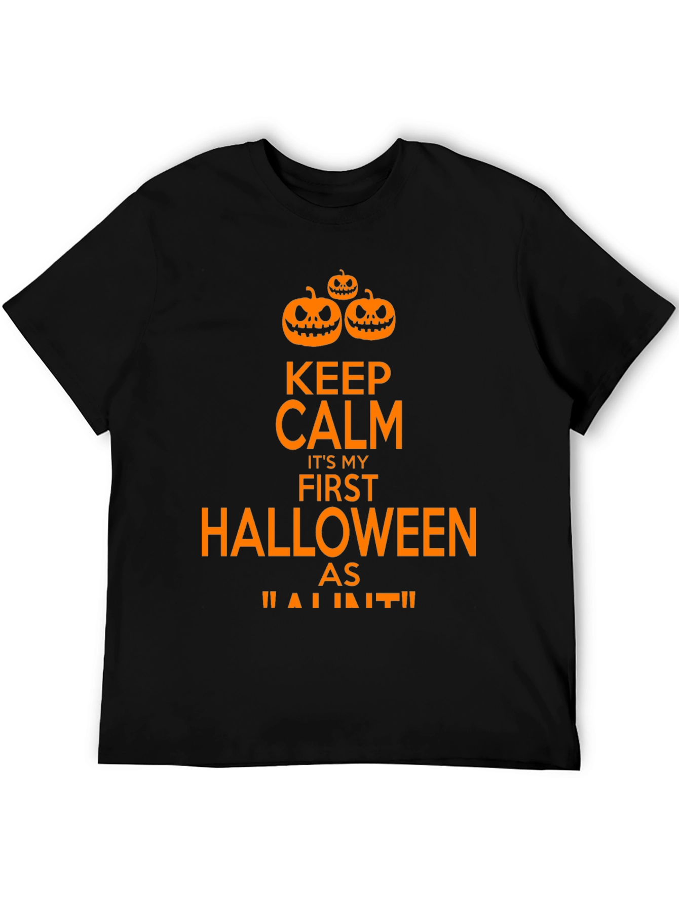 Keep Calm First Halloween Black T-Shirt