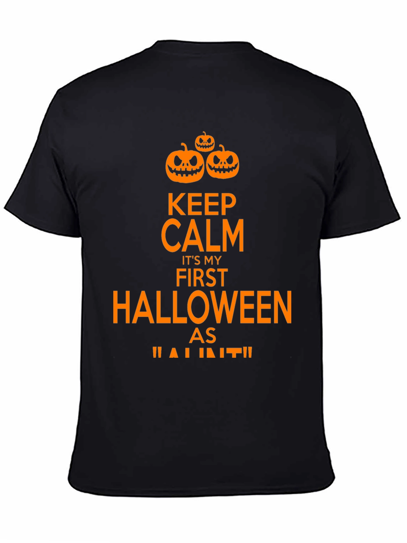 Keep Calm First Halloween Black T-Shirt