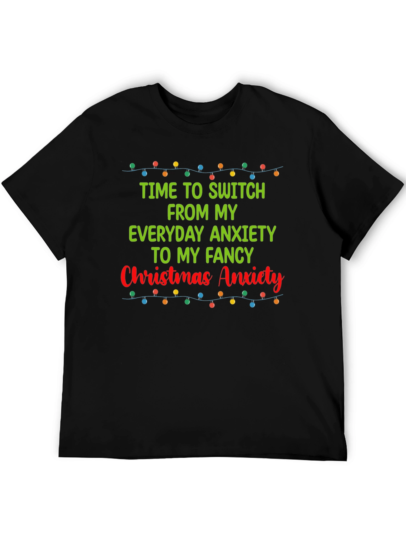 Funny Christmas Anxiety Graphic T-Shirt
