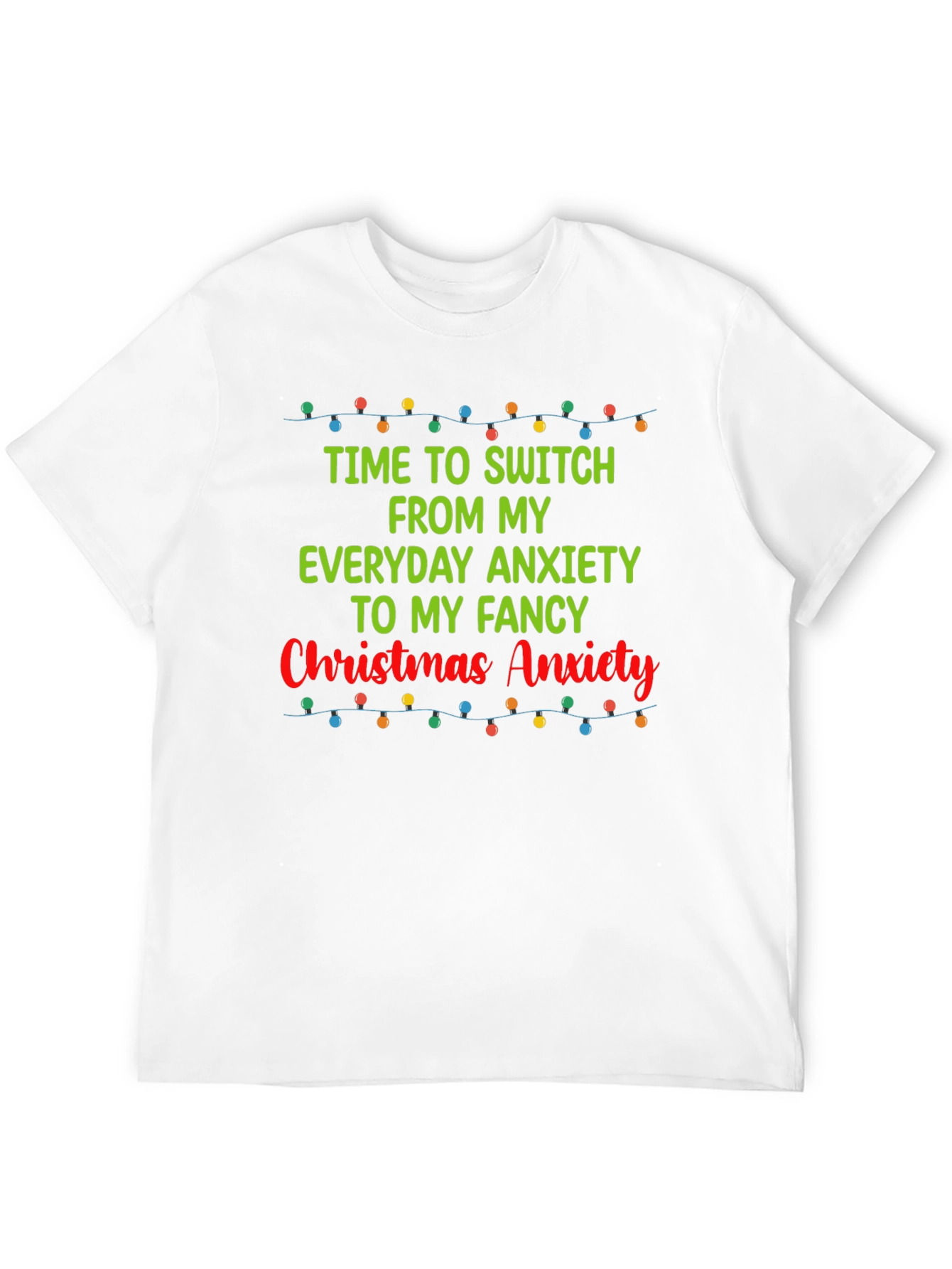 Funny Christmas Anxiety Graphic T-Shirt