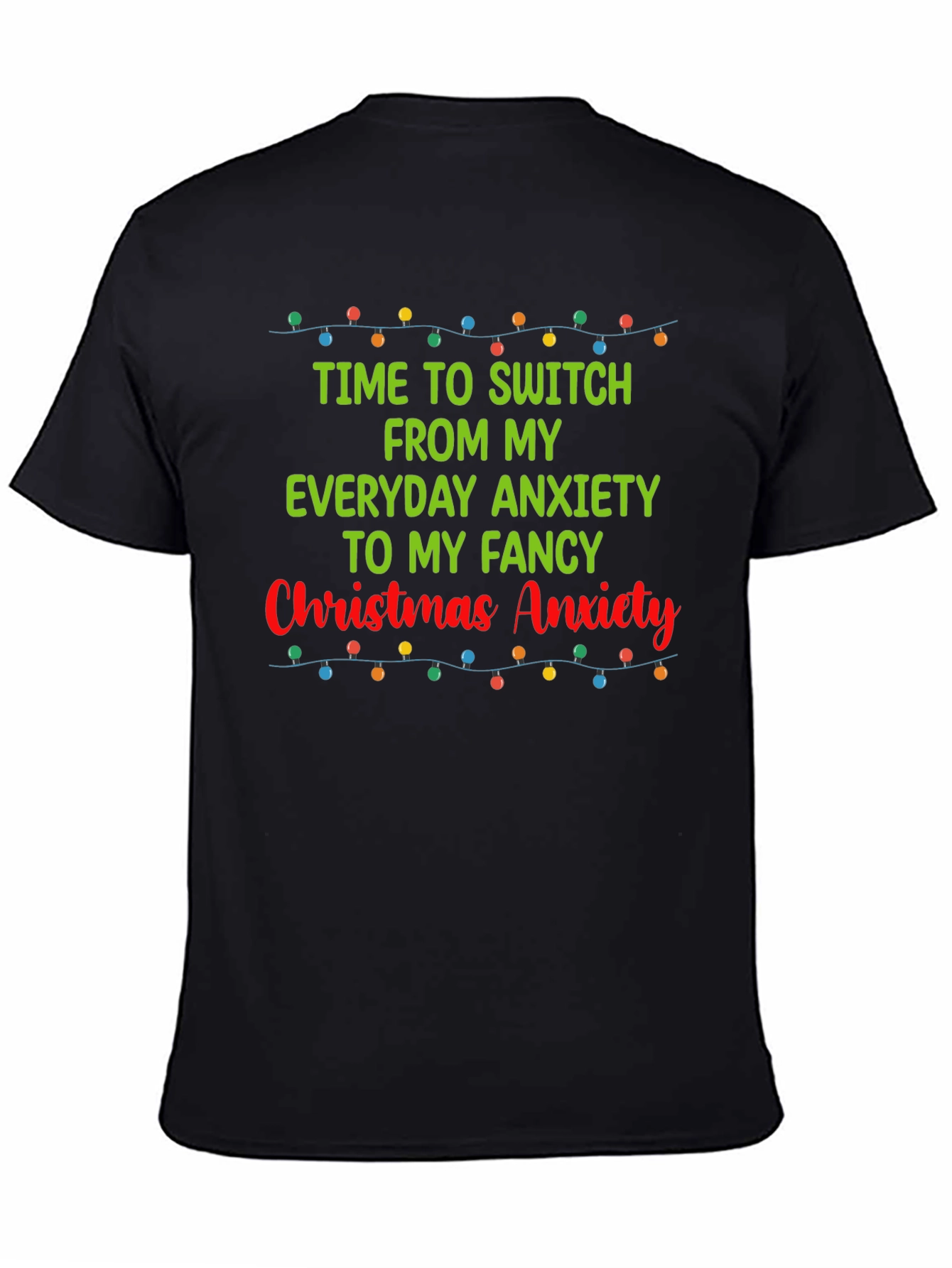 Funny Christmas Anxiety Graphic T-Shirt