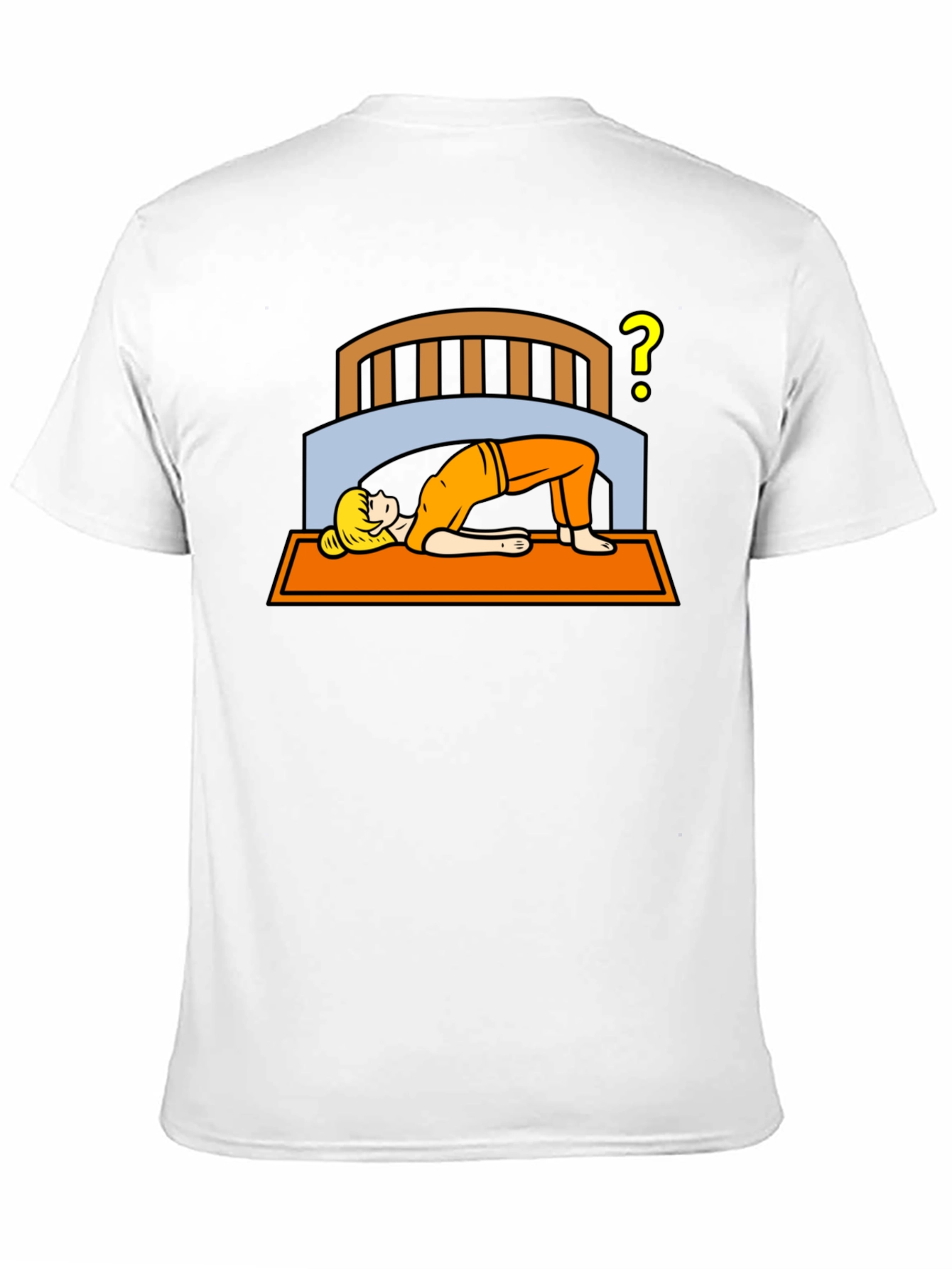 Yoga Under Bed? Black Graphic Tee