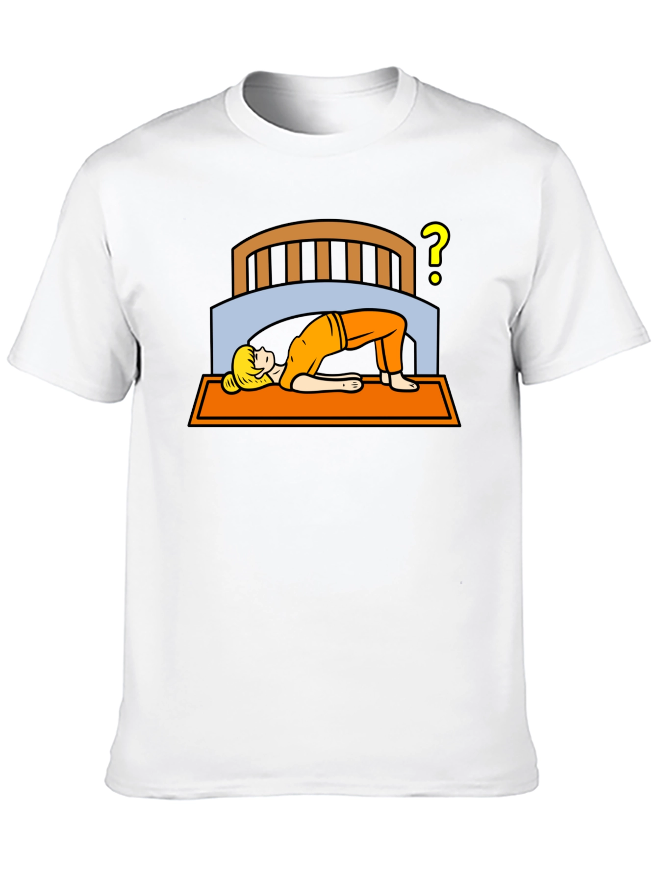 Yoga Under Bed? Black Graphic Tee