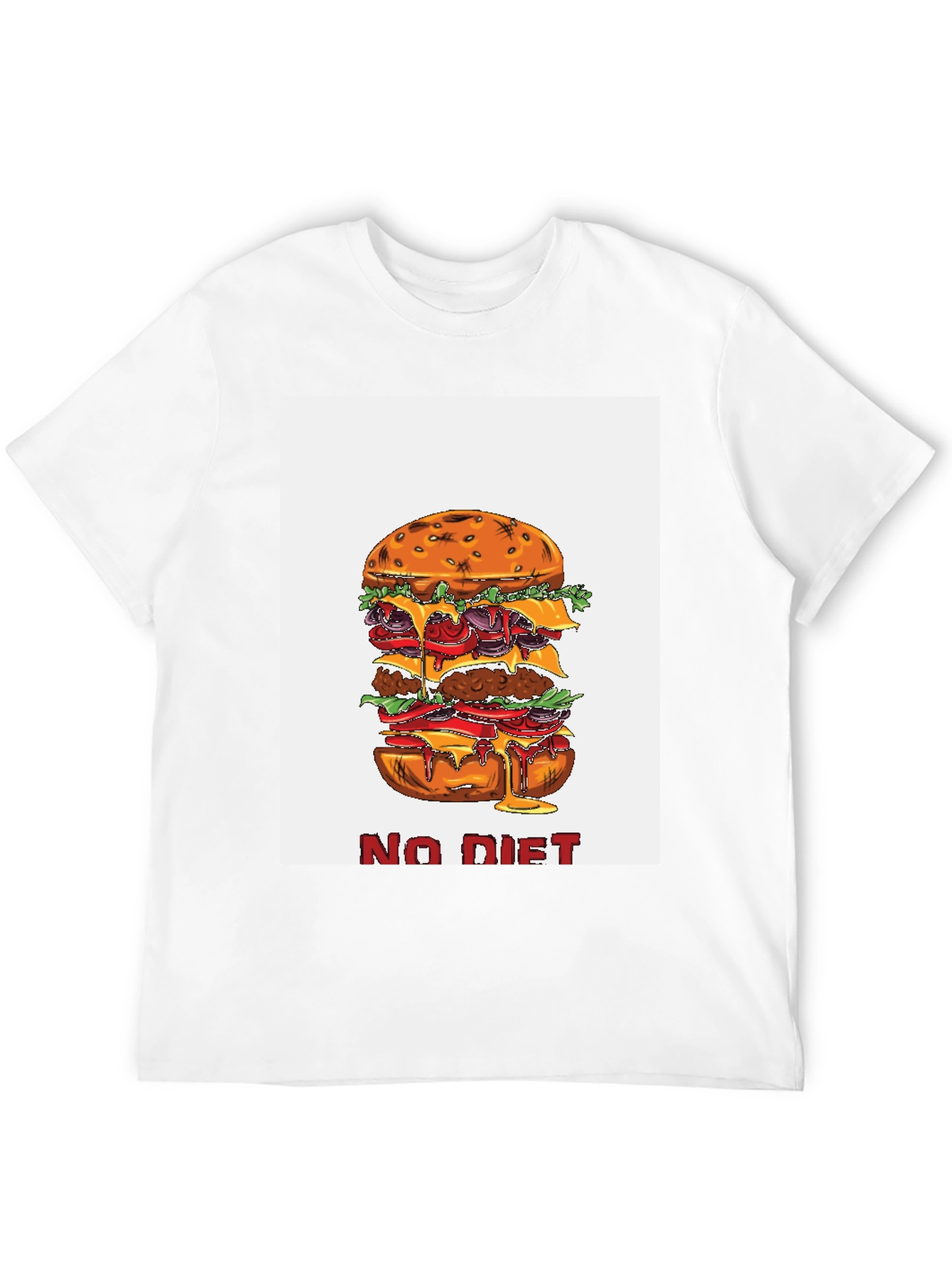 No Diet Burger Graphic Tee - Black