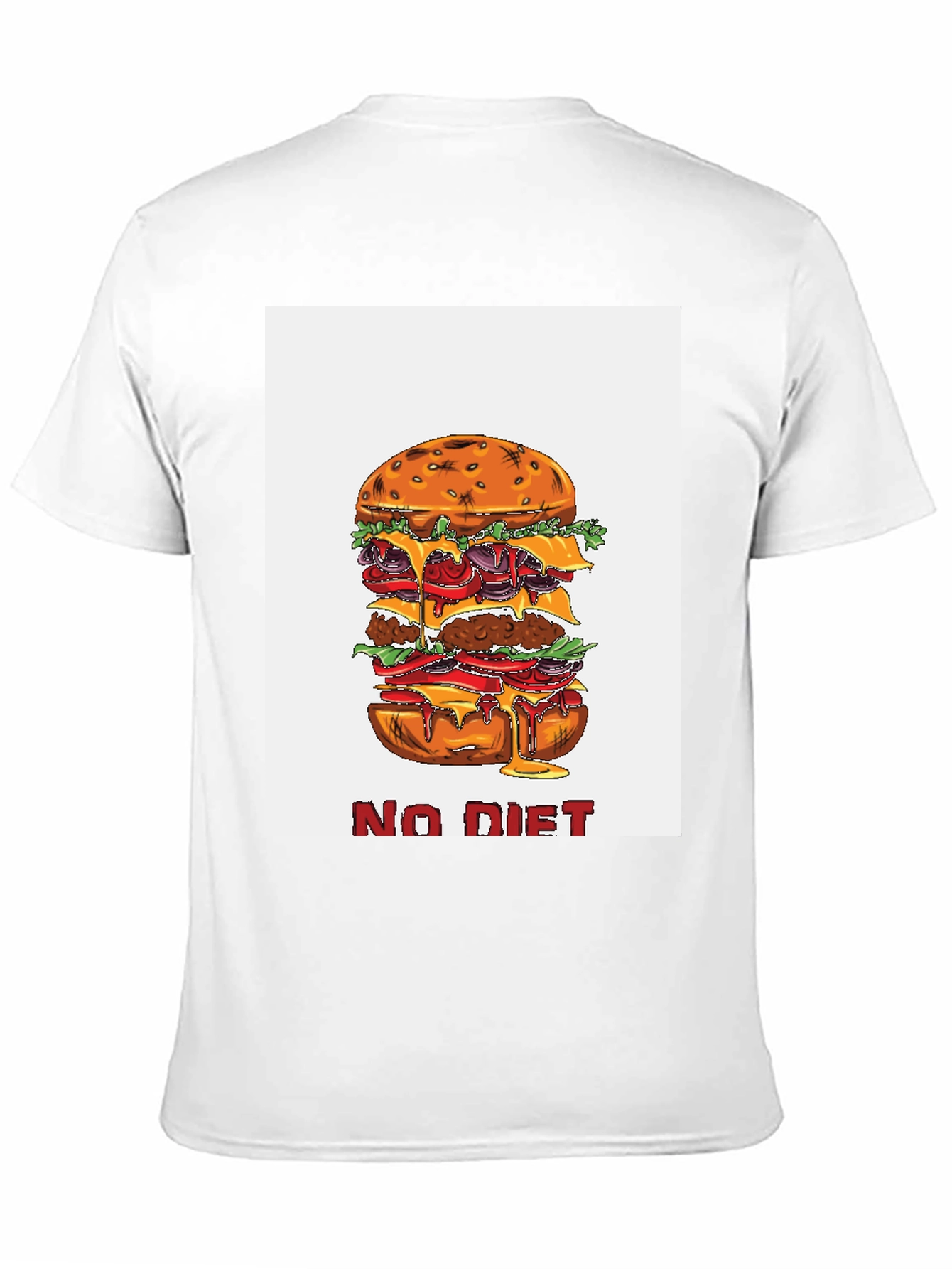 No Diet Burger Graphic Tee - Black