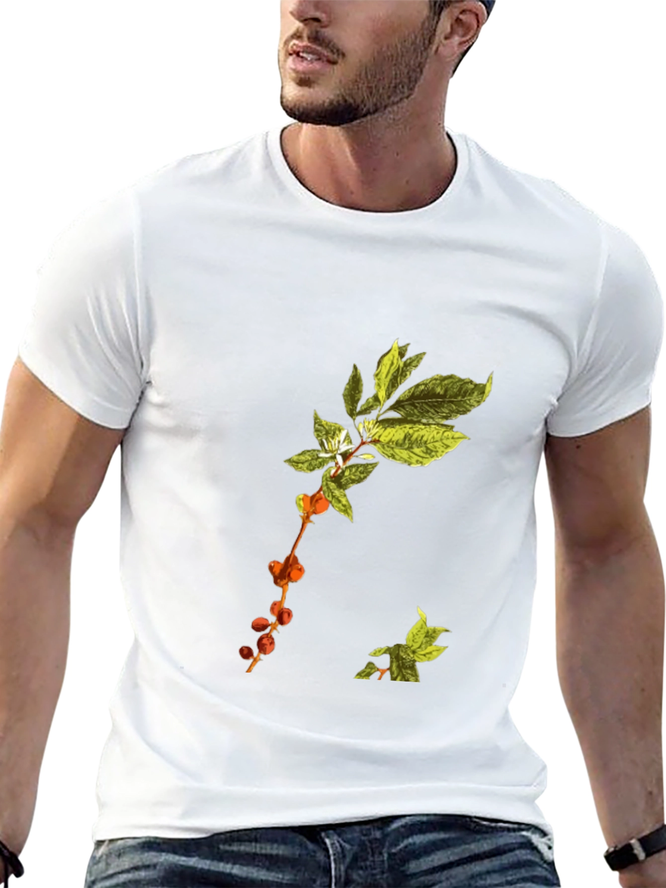 Botanical Branch Black T-Shirt