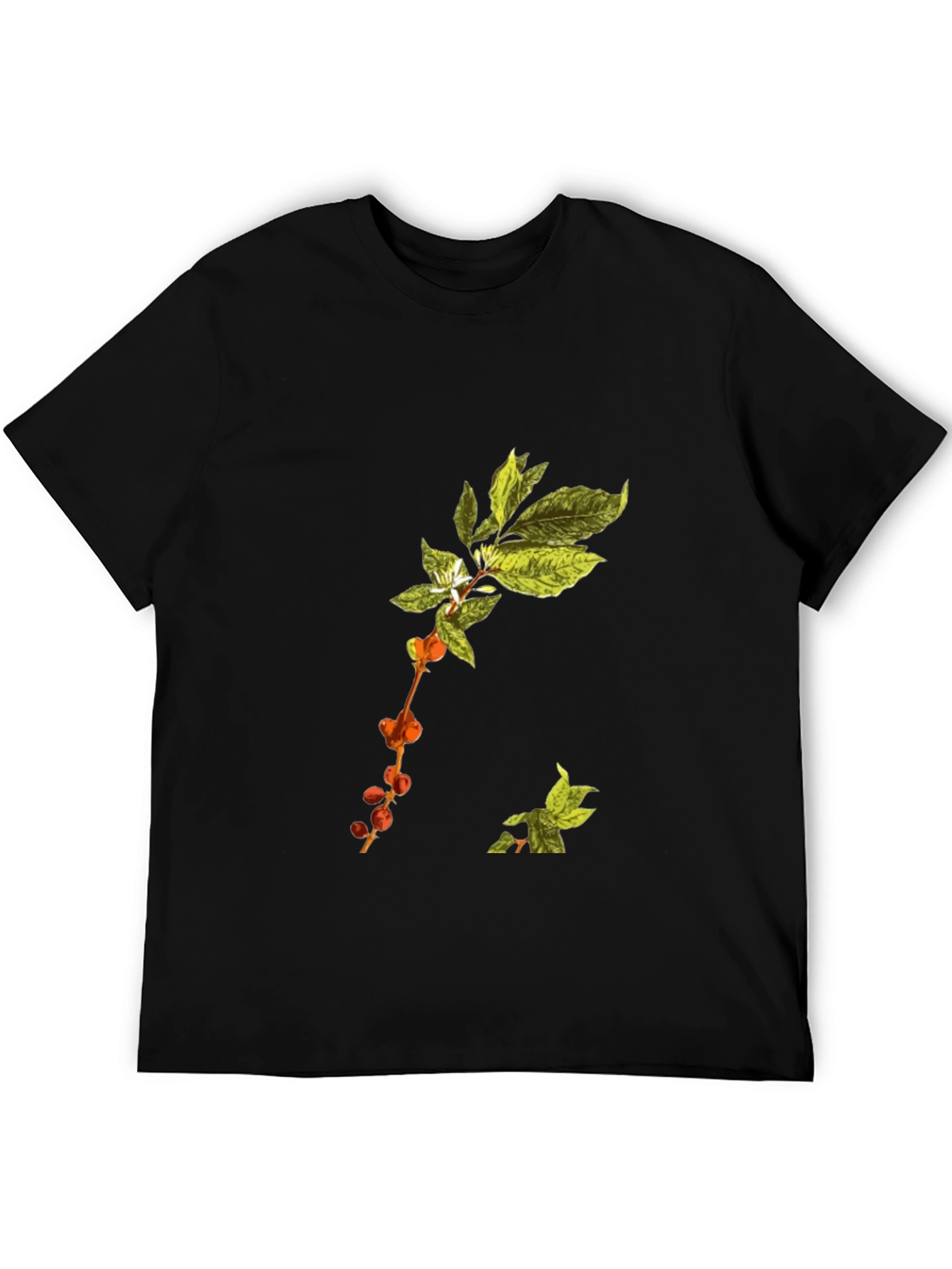 Botanical Branch Black T-Shirt
