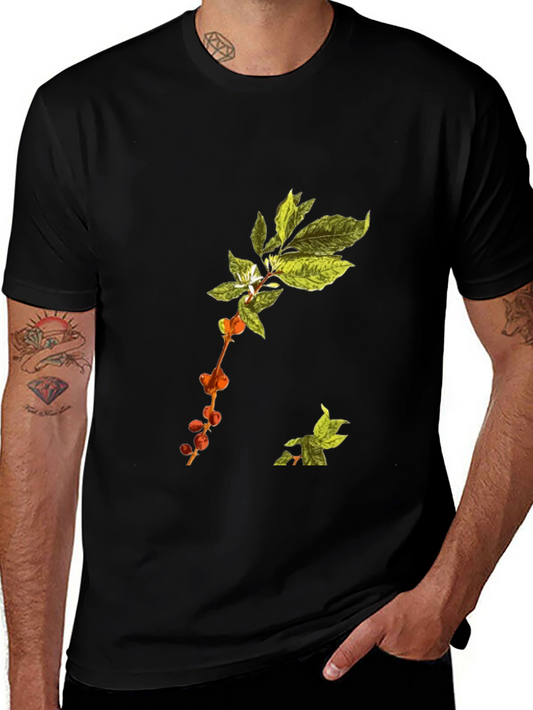 Botanical Branch Black T-Shirt