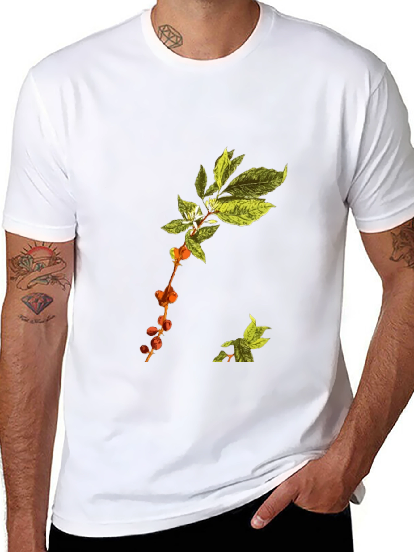 Botanical Branch Black T-Shirt