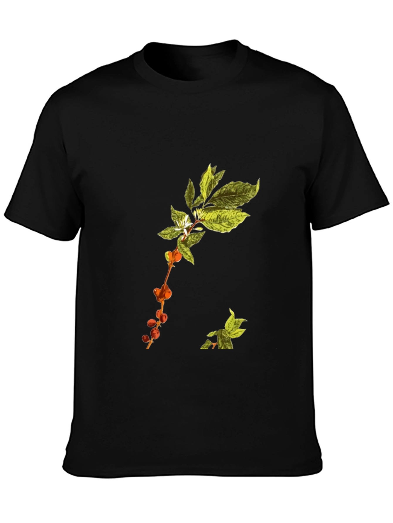 Botanical Branch Black T-Shirt