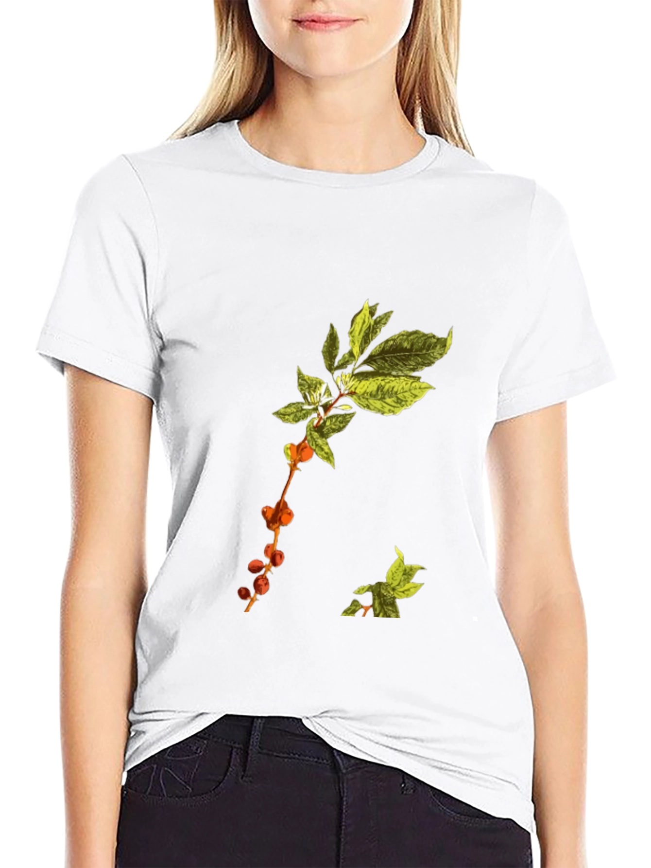 Botanical Branch Black T-Shirt