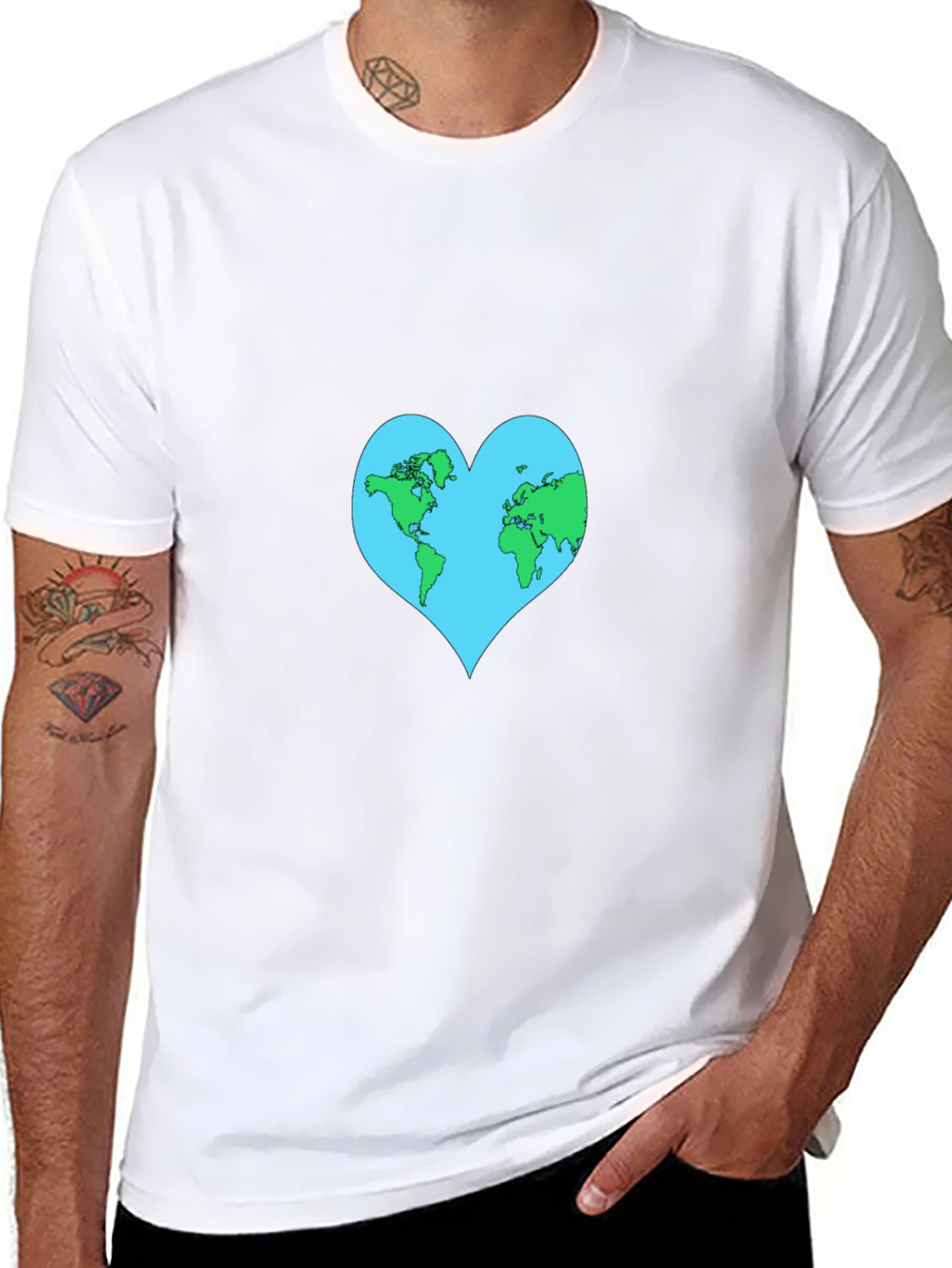 Earth Heart Graphic Tee - Black