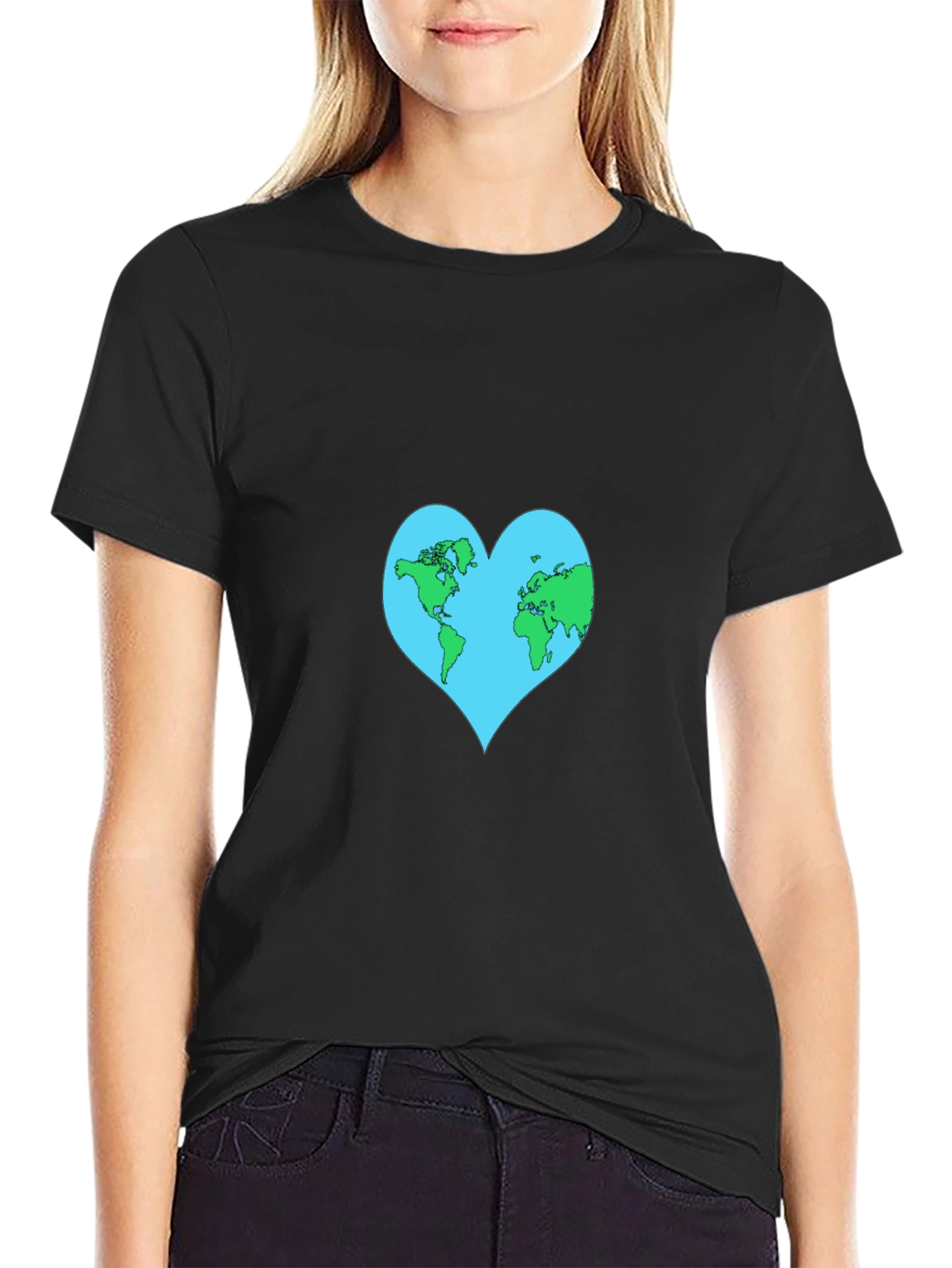 Earth Heart Graphic Tee - Black