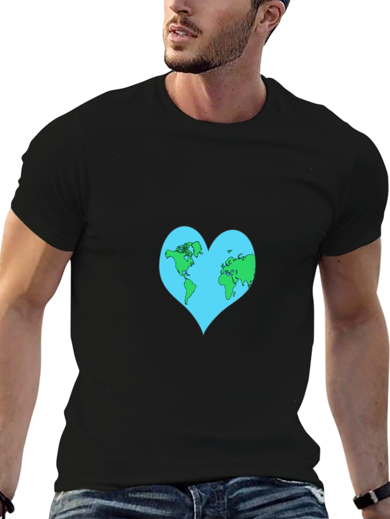Earth Heart Graphic Tee - Black