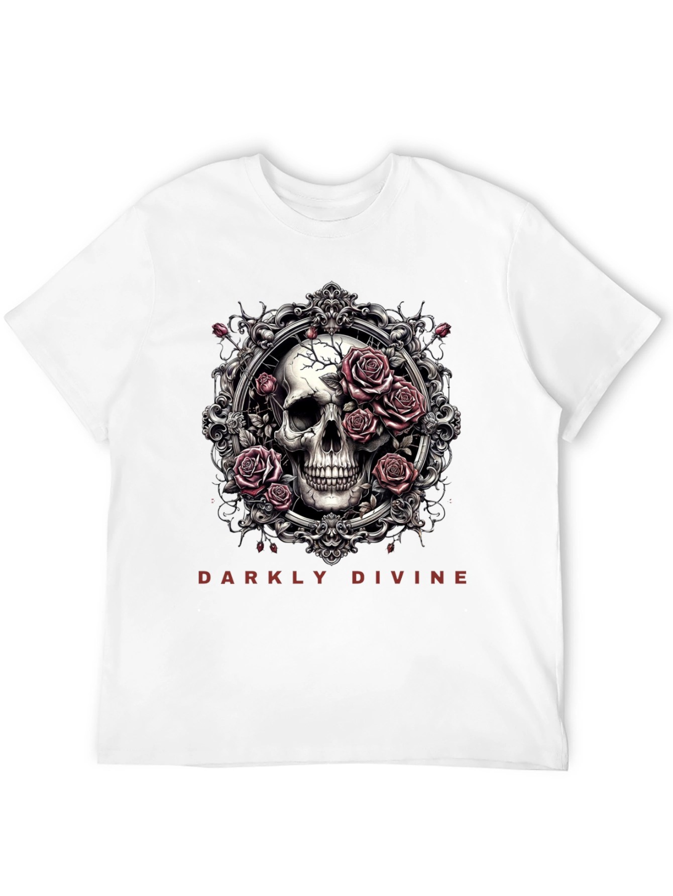 Darkly Divine Skull & Roses Graphic Tee