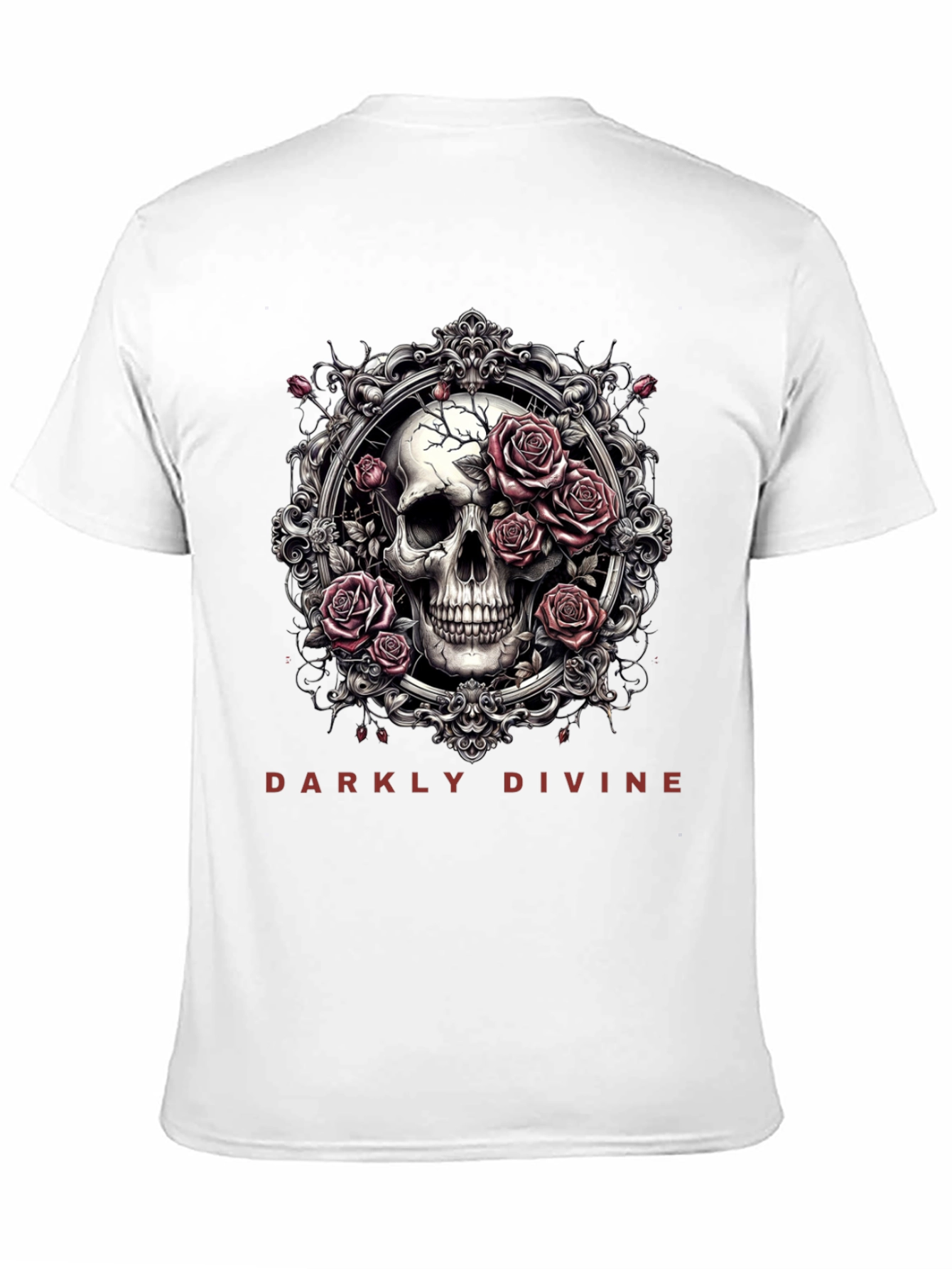 Darkly Divine Skull & Roses Graphic Tee