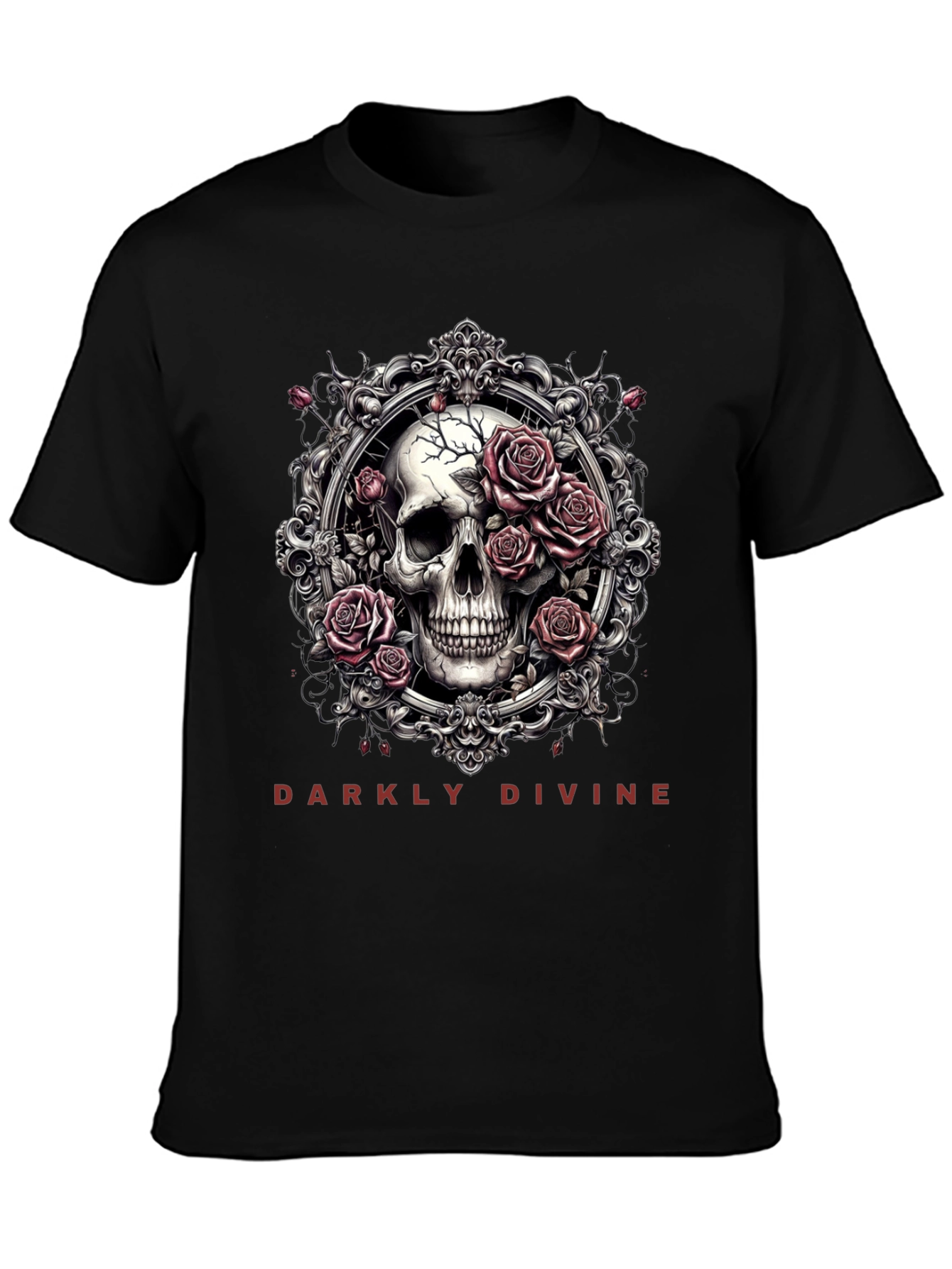 Darkly Divine Skull & Roses Graphic Tee