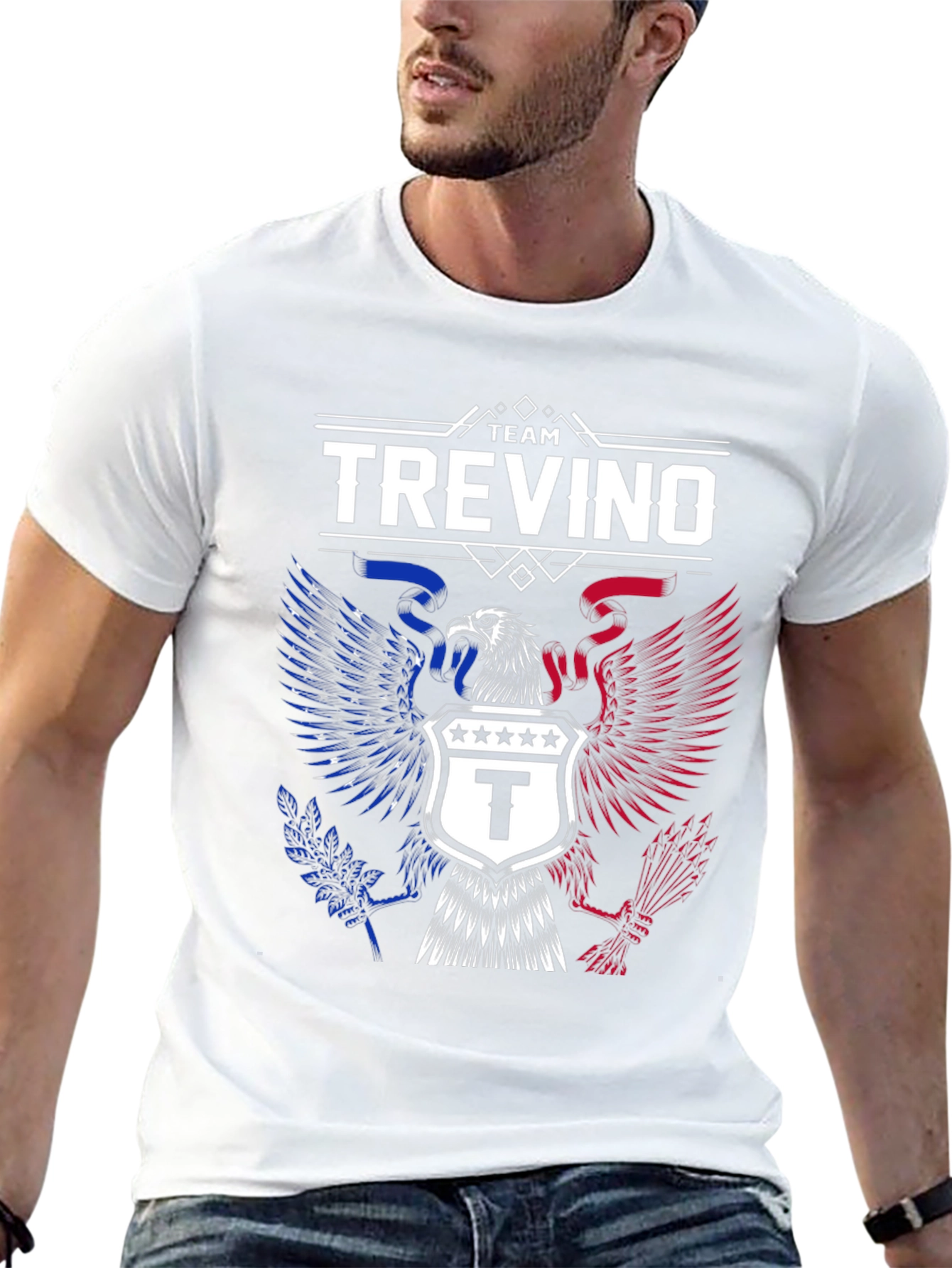 Team Trevino Eagle Crest Graphic Tee - Patriotic Pride