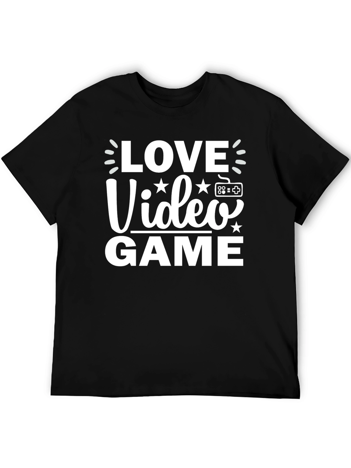 Love Video Game Black Graphic Tee