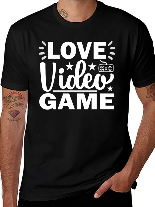Love Video Game Black Graphic Tee