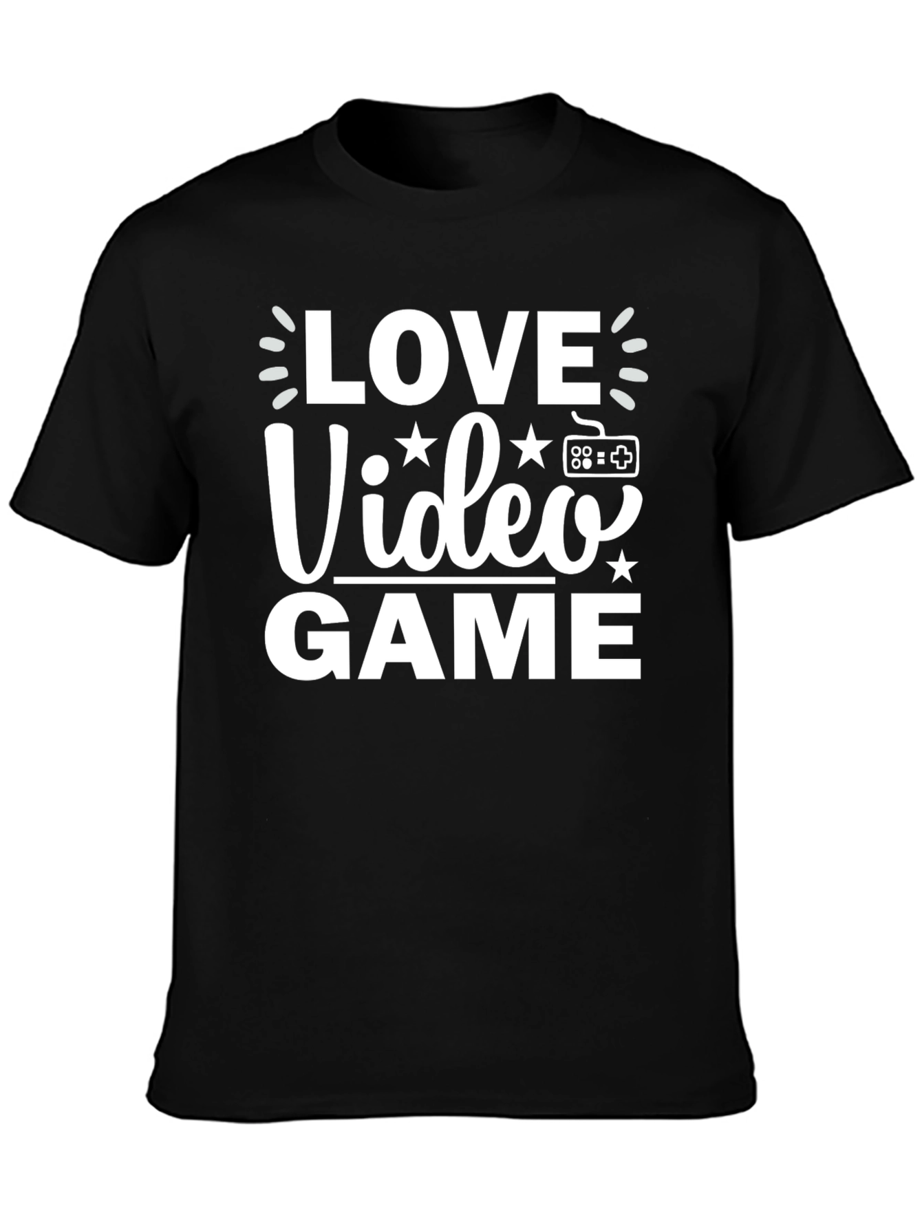 Love Video Game Black Graphic Tee