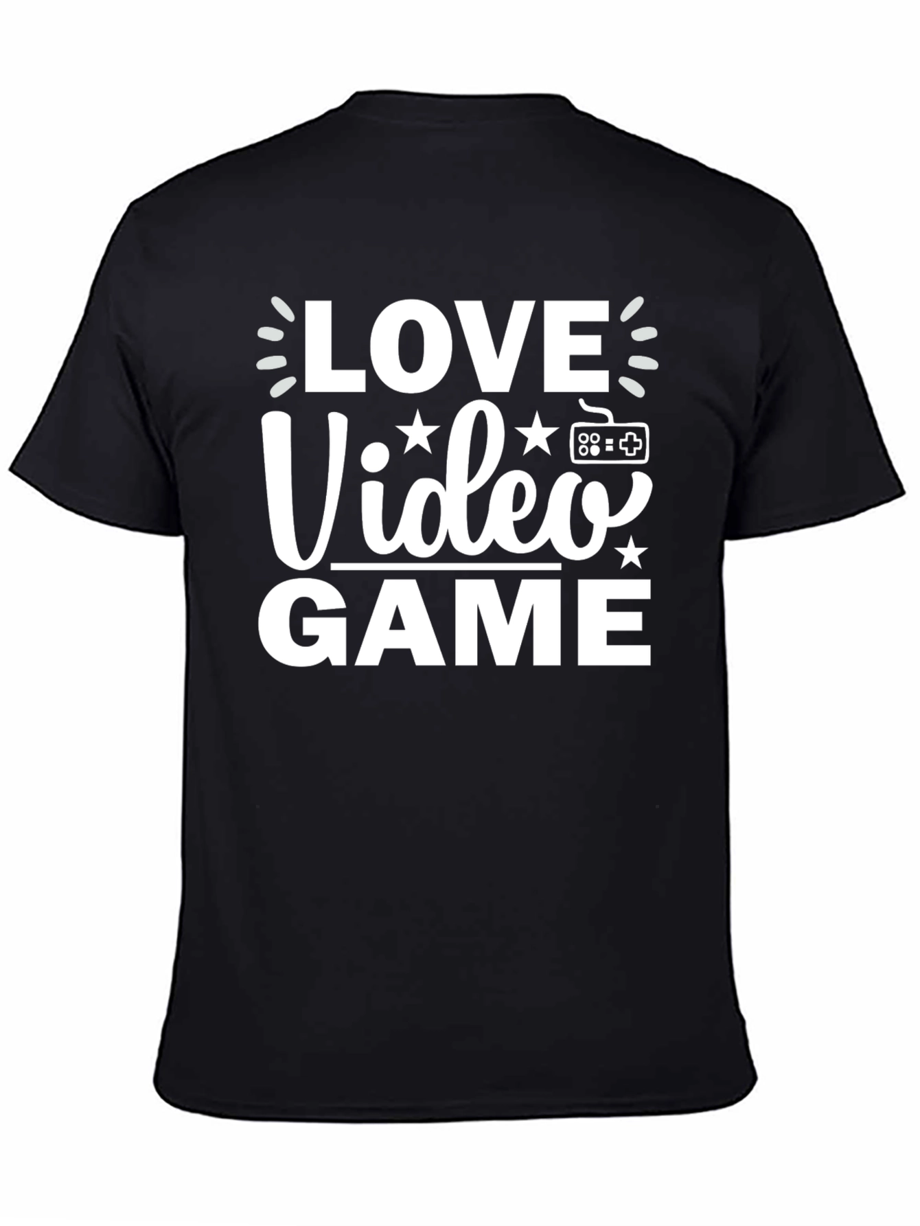 Love Video Game Black Graphic Tee