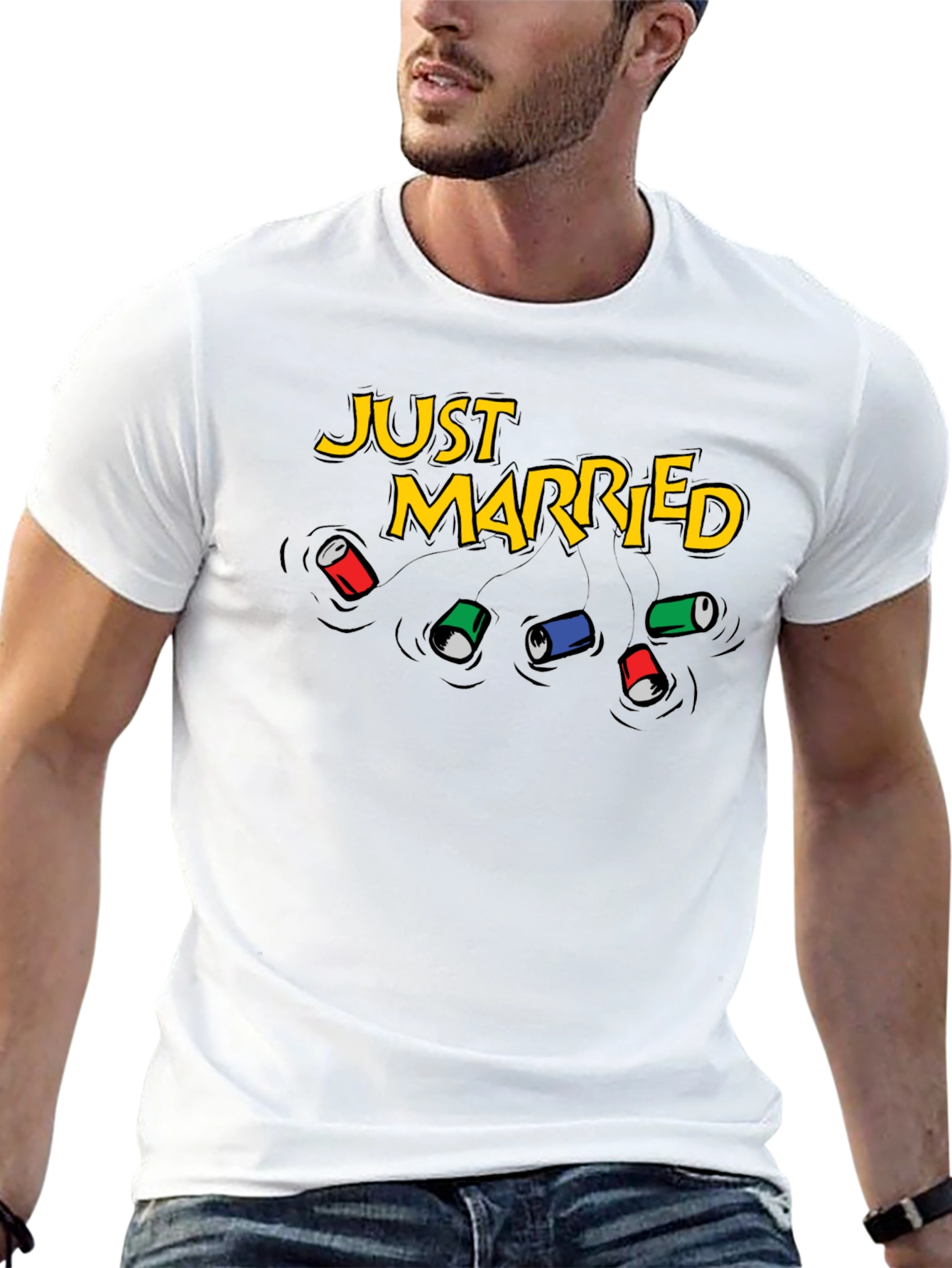 Just Married Can T-Shirt