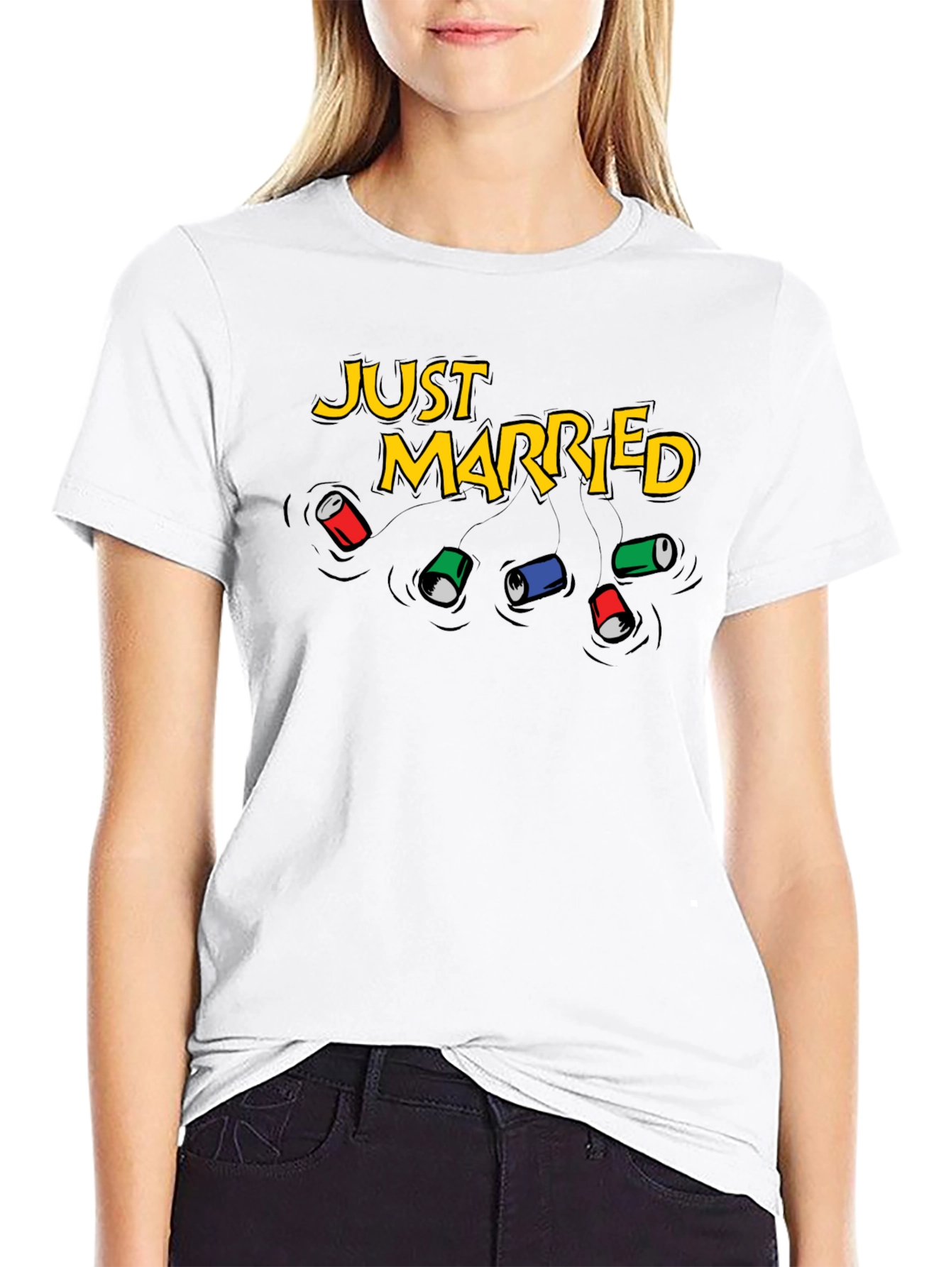 Just Married Can T-Shirt