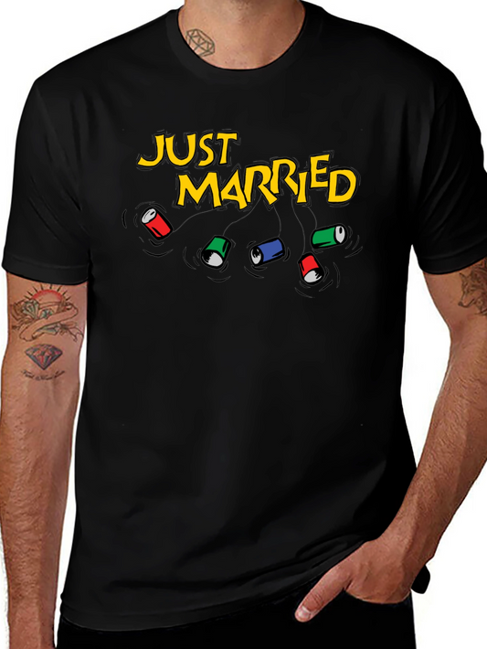 Just Married Can T-Shirt