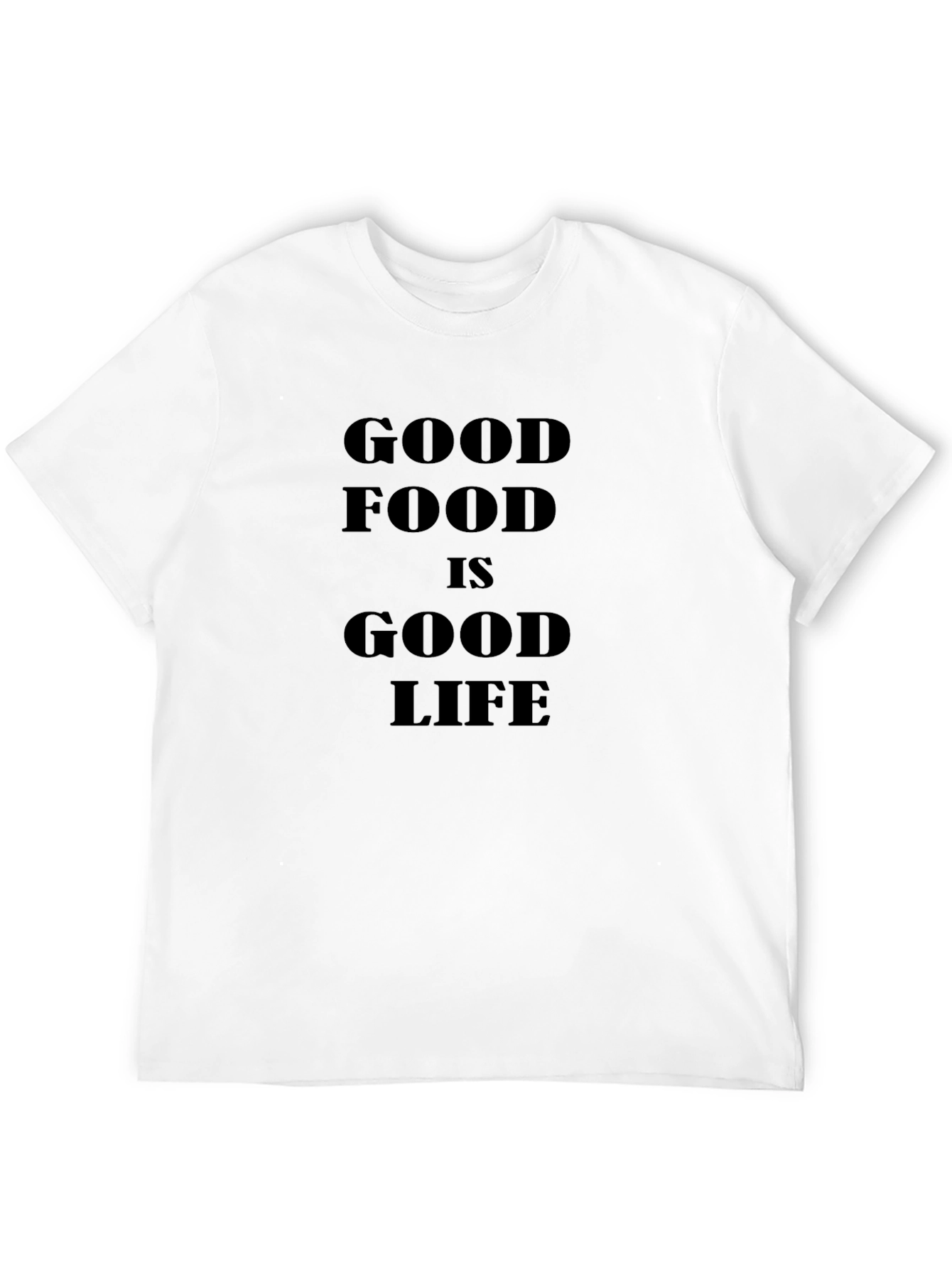 Good Food Good Life Black Graphic Tee