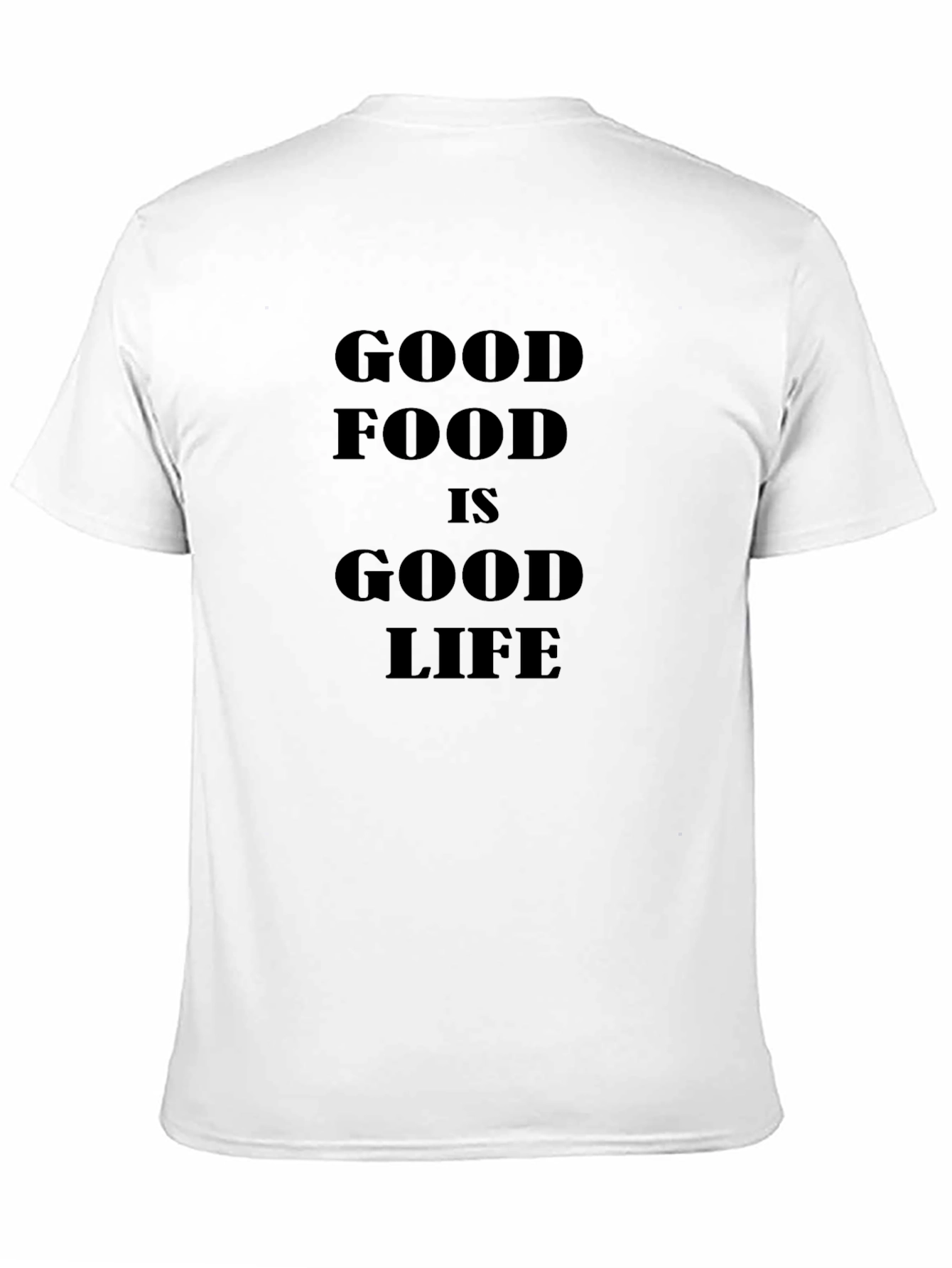 Good Food Good Life Black Graphic Tee