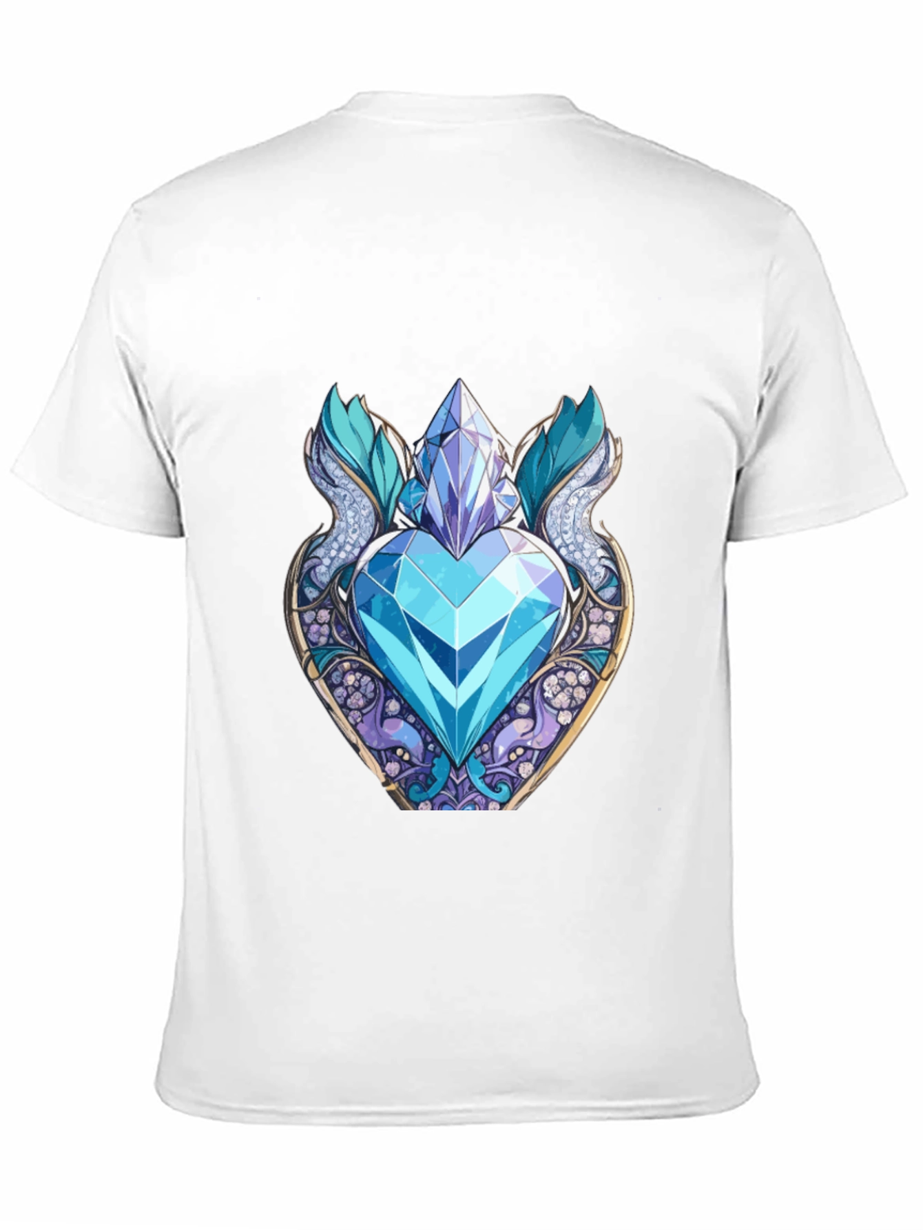 Crystal Heart Graphic Tee - Black