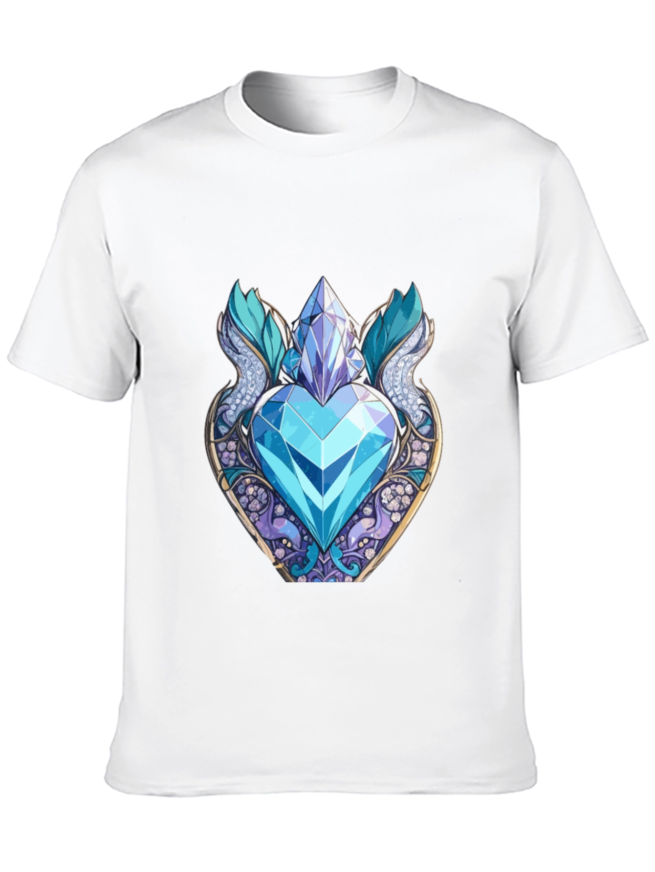 Crystal Heart Graphic Tee - Black