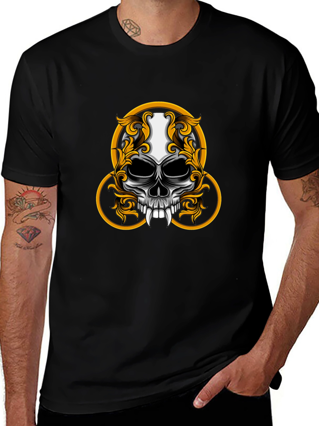 Skull Graphic Tee - Gothic Style Shirt
