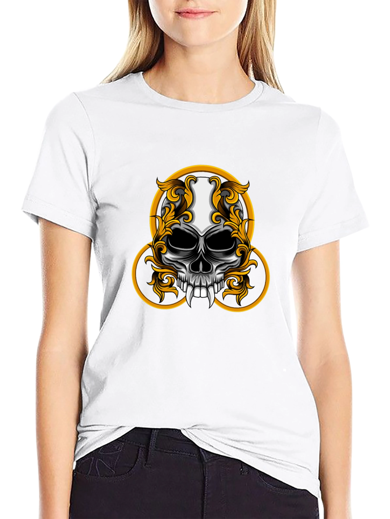 Skull Graphic Tee - Gothic Style Shirt