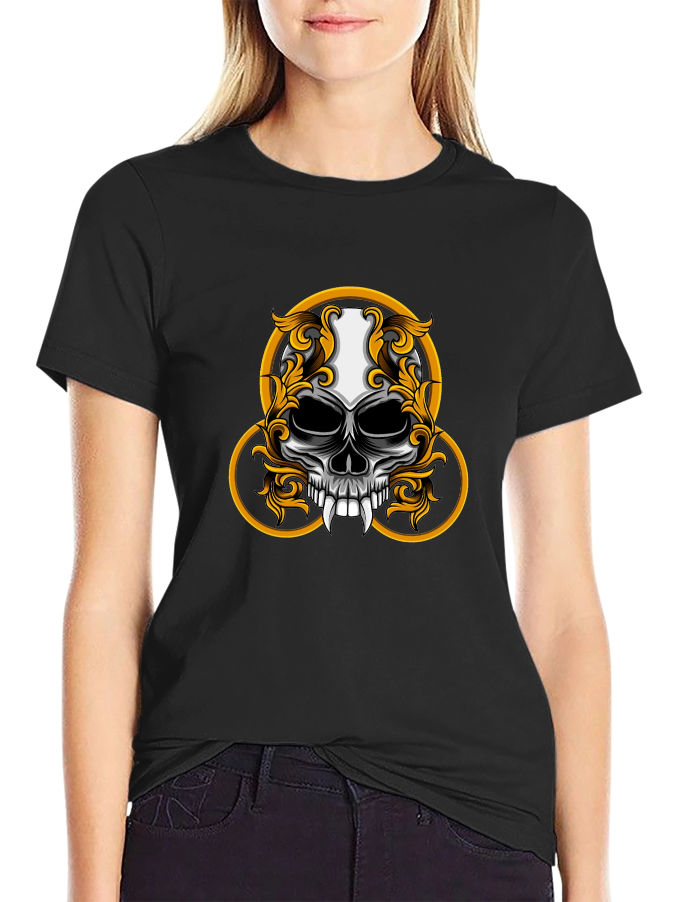 Skull Graphic Tee - Gothic Style Shirt