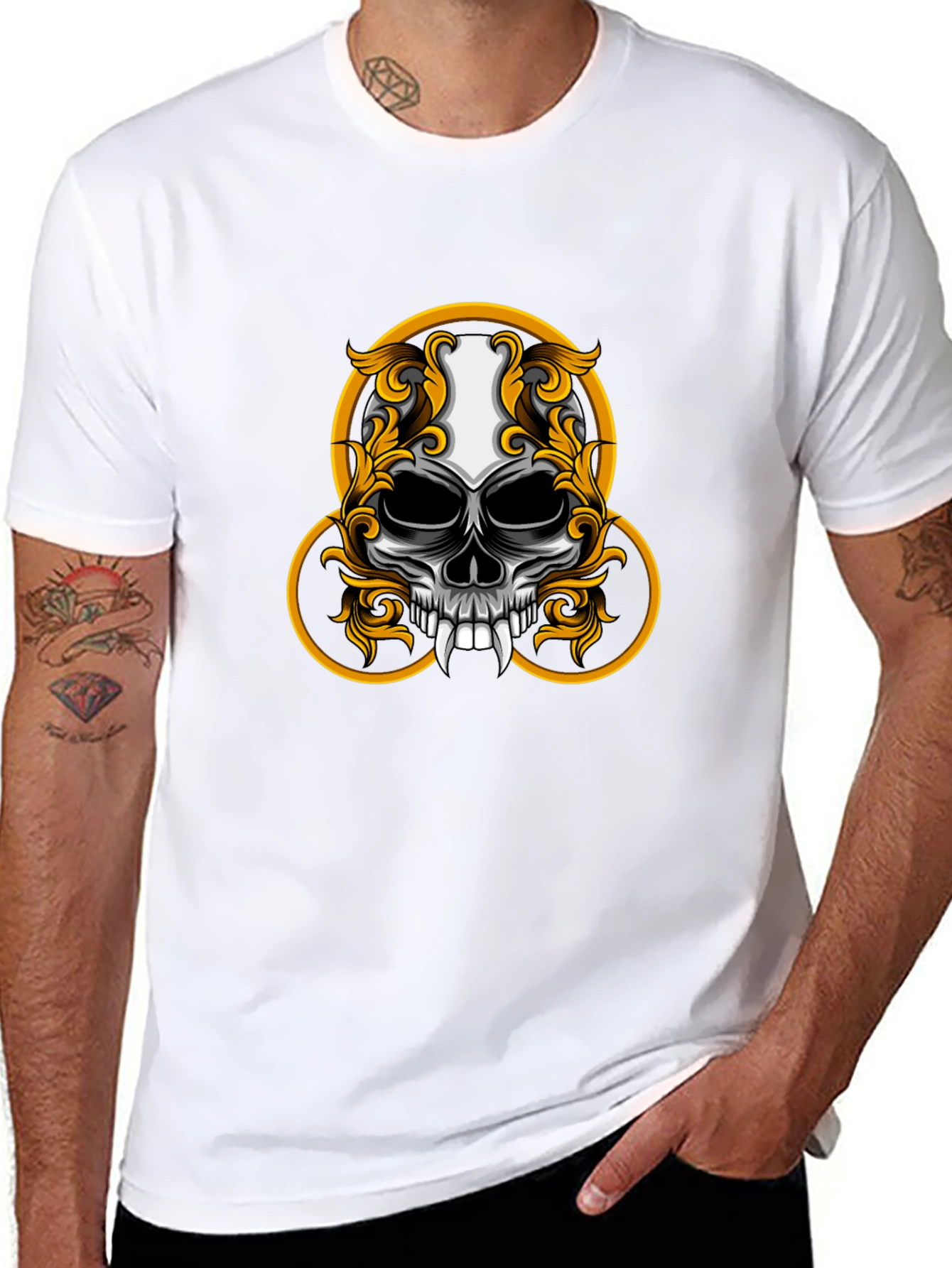 Skull Graphic Tee - Gothic Style Shirt