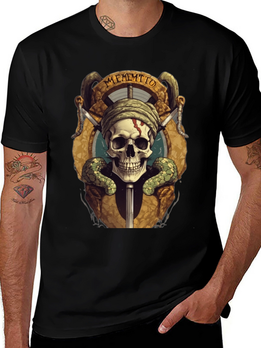 Memento Mori Skull Graphic Tee - Limited Edition Design