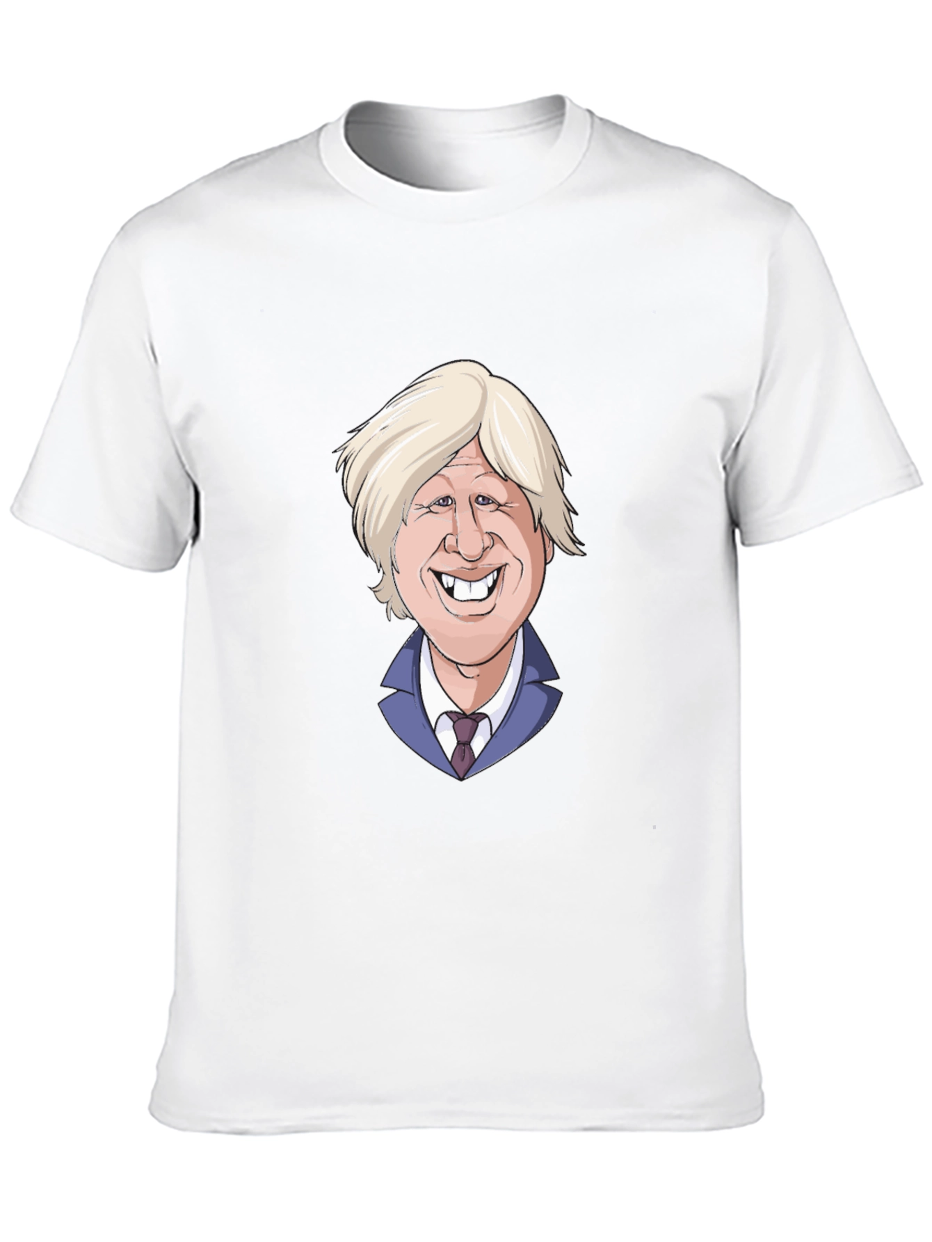 Boris Johnson Cartoon Graphic Tee - Black