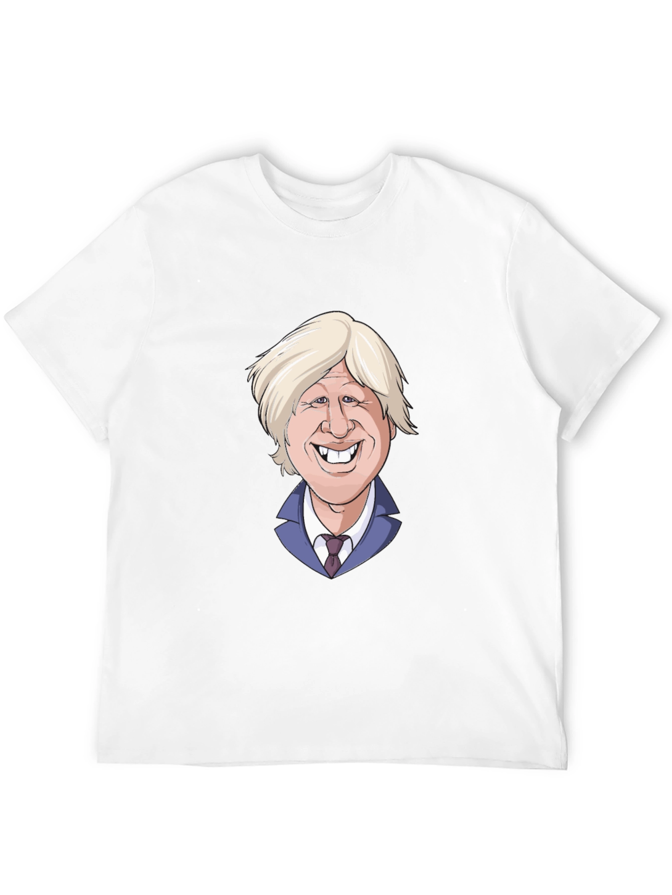 Boris Johnson Cartoon Graphic Tee - Black