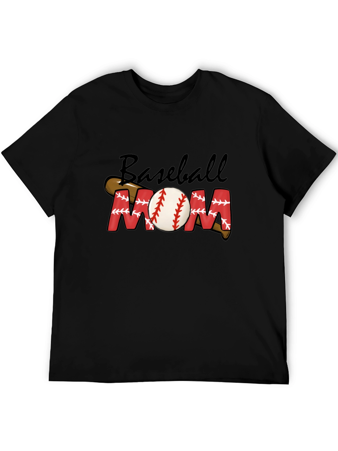 Baseball Mom Black Graphic Tee