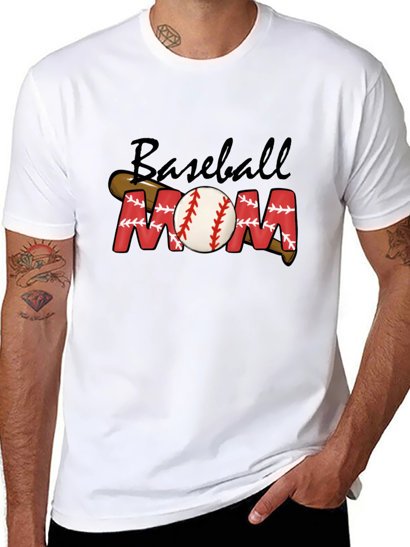 Baseball Mom Black Graphic Tee